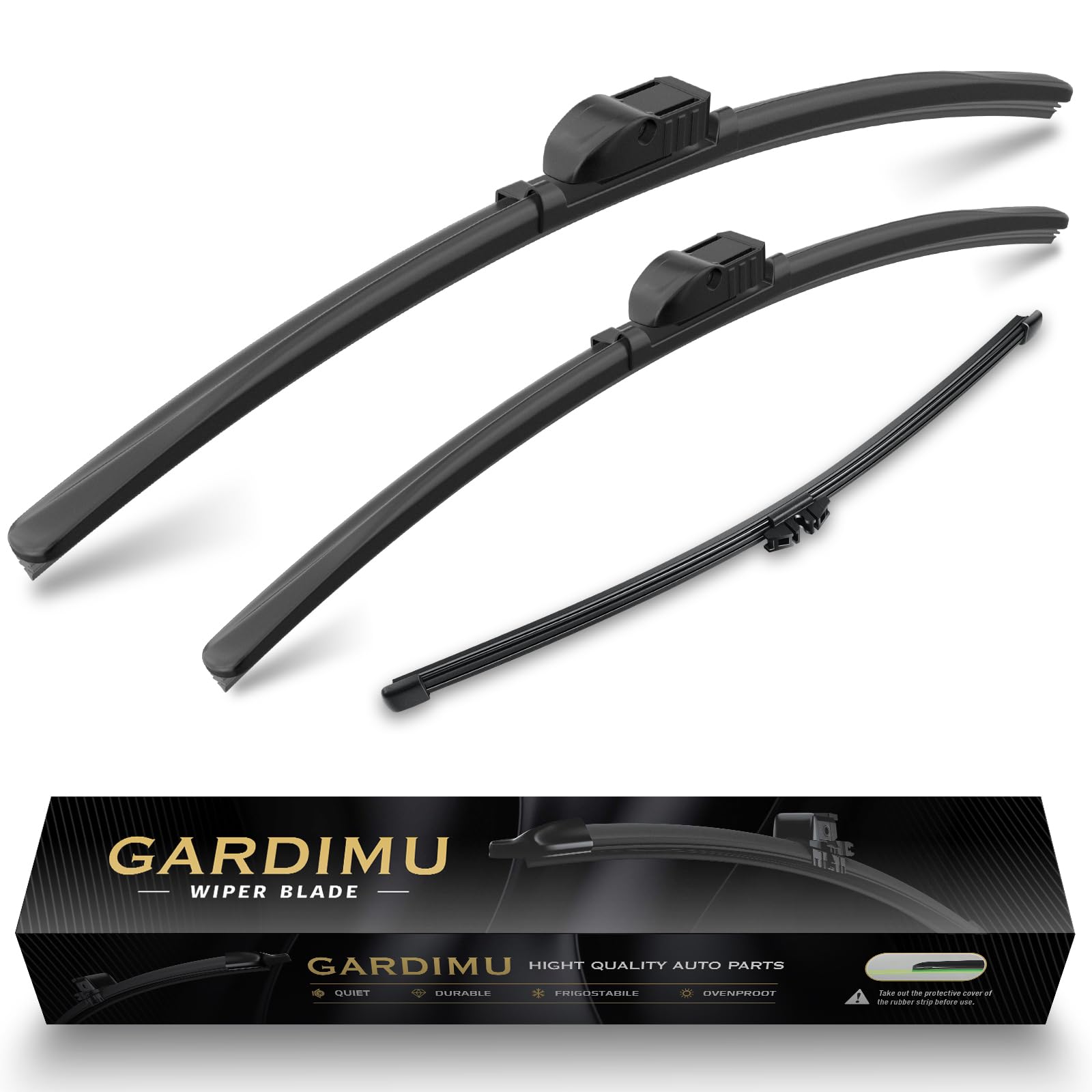 Gardimu Front And Rear Windshield Wiper Blades, 3 Pcs Front And Back Windshield Wipers Blades Replacement For Bmw X3 F25 2011-20