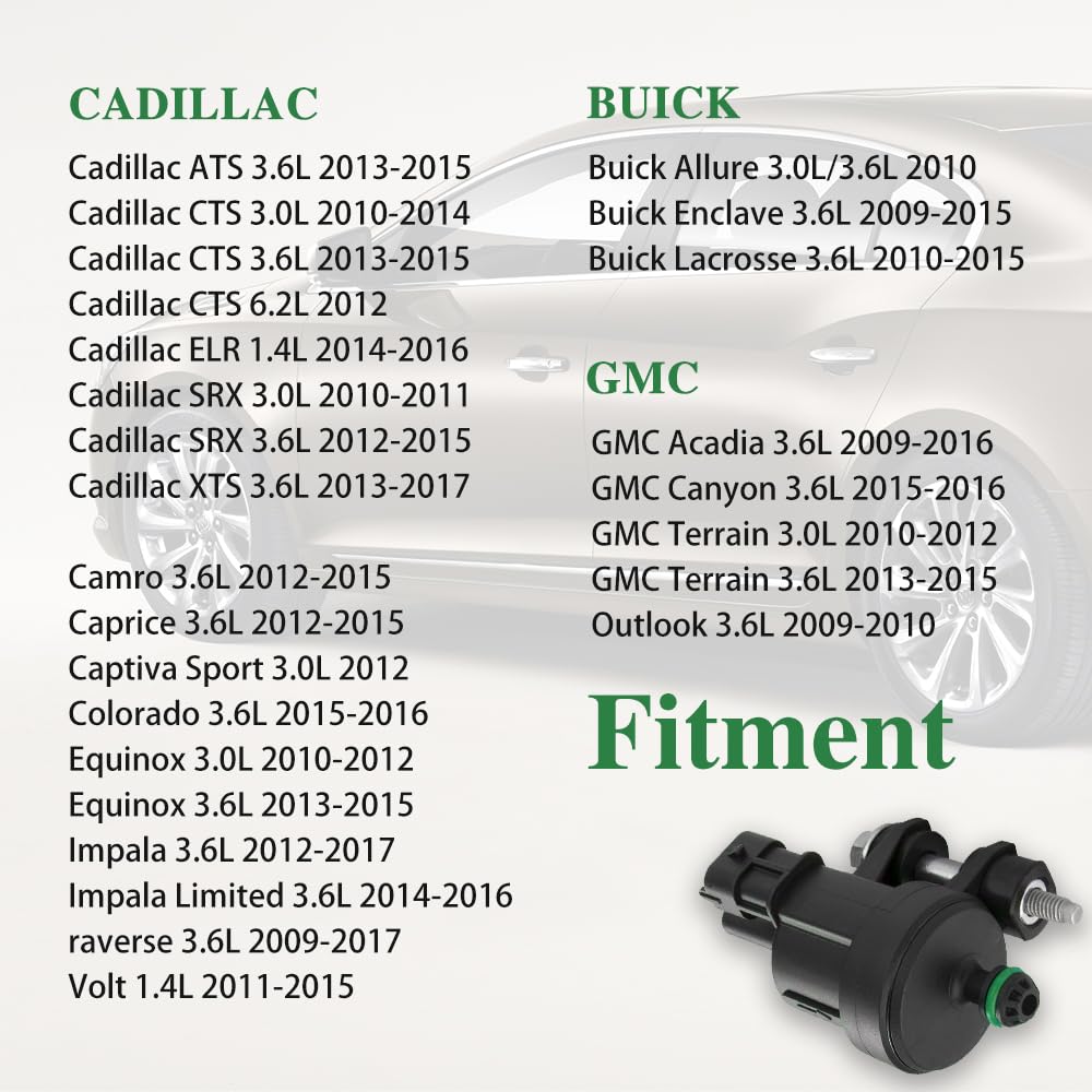 Vapor Canister Purge Valve Solenoid, Automotive Replacement Emission Canister Purge Valve Compatible With Buick Allure Cadillac
