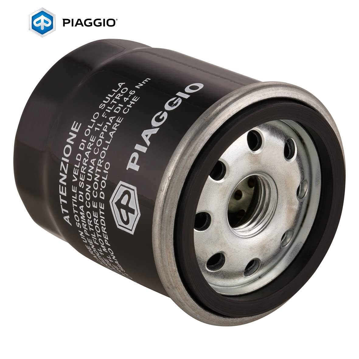 Piaggio 82635R OEM Oil Filter for 150-300cc Vespa Scooters - Black Steel, Small Size, Compatible with GT GTS GTV HPE Models