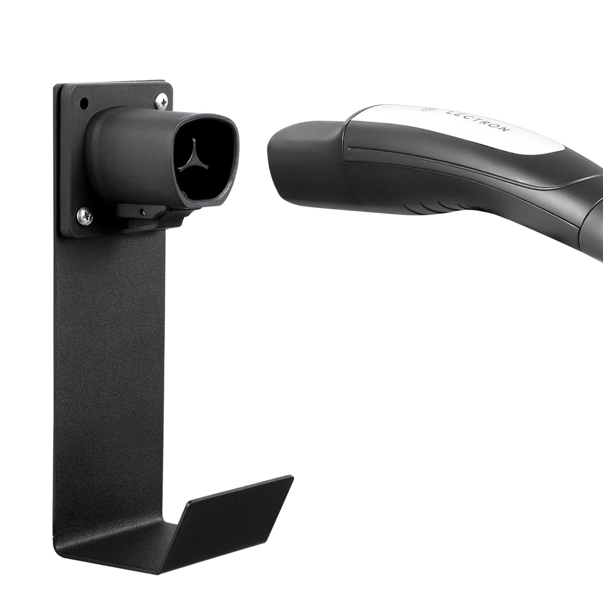 Lectron Tesla Nacs Electric Vehicle Charger Nozzle Holster Dock & J-Hook For Cable Management - Tesla Charger Cord Organizer Com