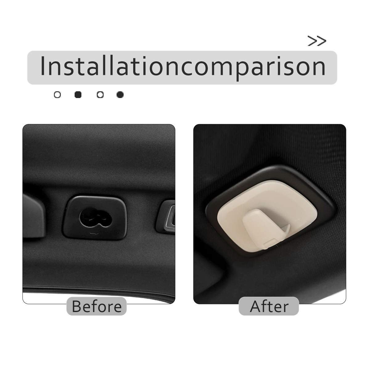 Xqauto Abs Plastic Interior Roof Hooks Clothes Hanger Hook Trim For Volvo V90 S90 Xc40 Xc60 Xc90 2015-2020 (Beige)