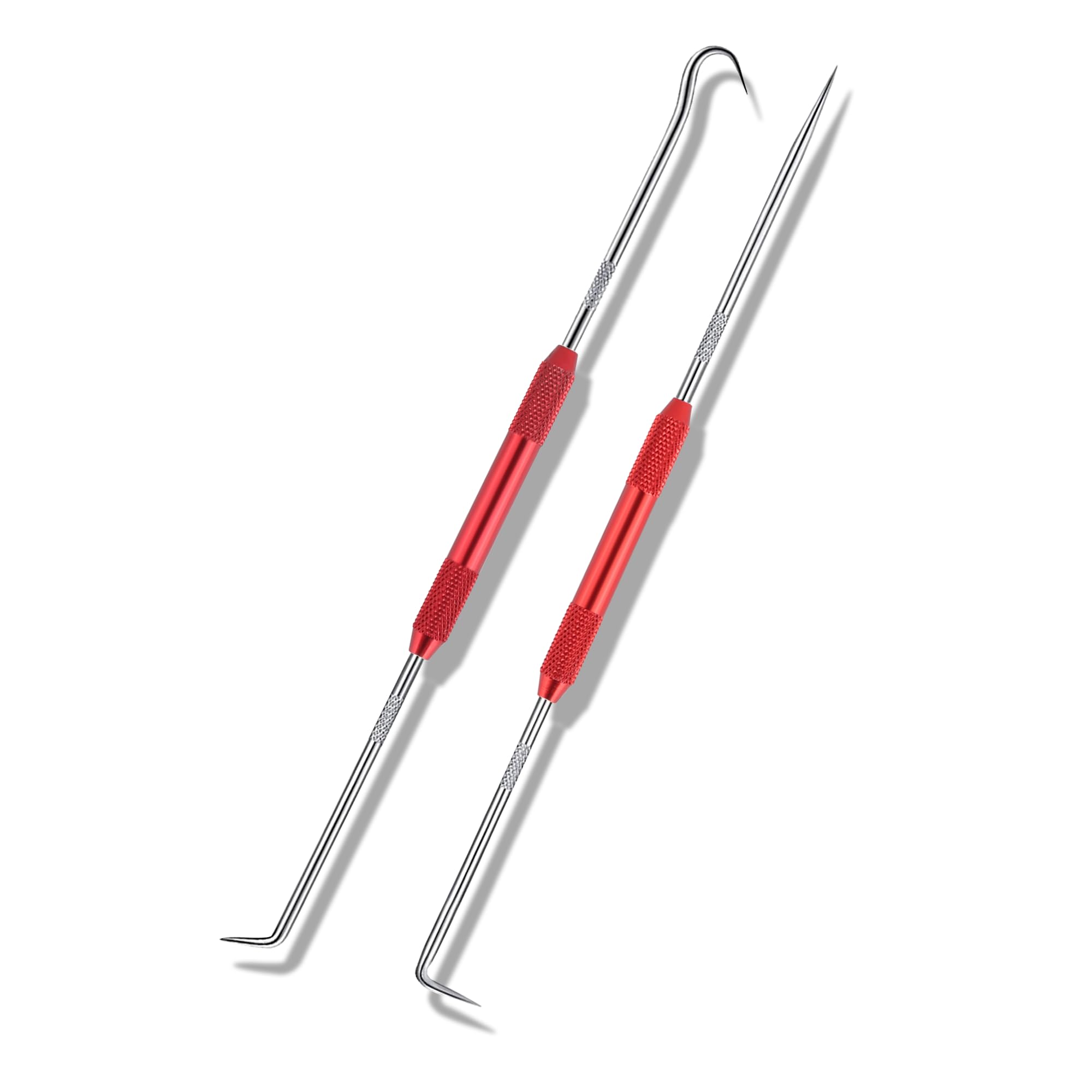 2PCS CarbonSteel Hook Tool and Pick Set,Double End Pick and Hook Set Auxiliary Dismantling Fittings,Universal O Ring Pick Set an