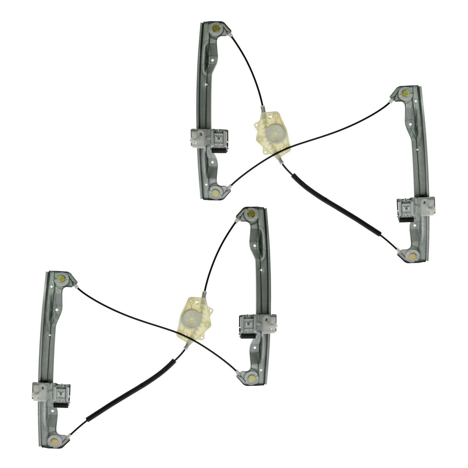 Trq Front Power Window Regulator Set Compatible With 2006-2012 Ford Fusion 2007-2012 Lincoln Mkz 2006 Zephyr 2006-2011 Mercury M