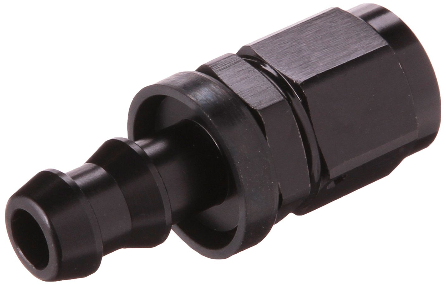 Edelbrock 624013 Hose End Twist Lok Straight -6 Blk Anodized