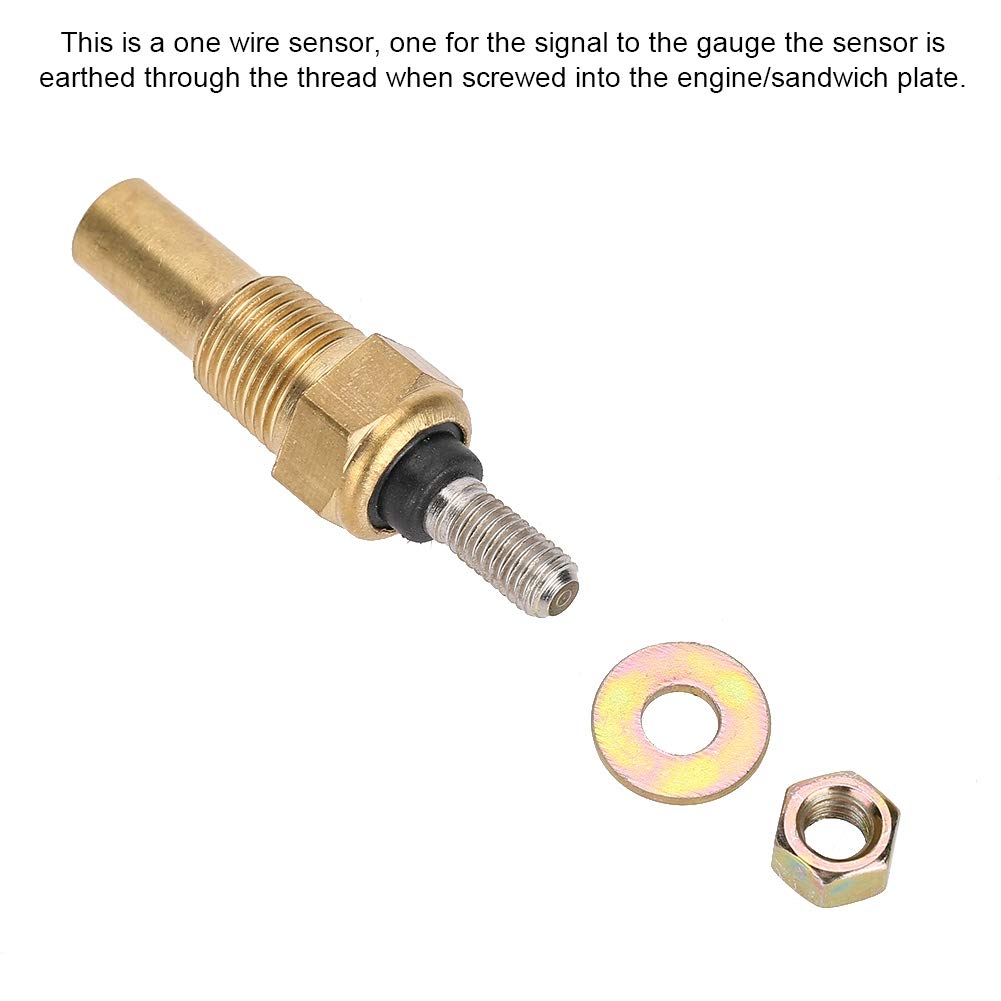 Coolant Temperature Sensor, Water/Oil Temp Temperature 1/8 Npt Electrical Sender Transmitter Sending Unit Temp Sensor