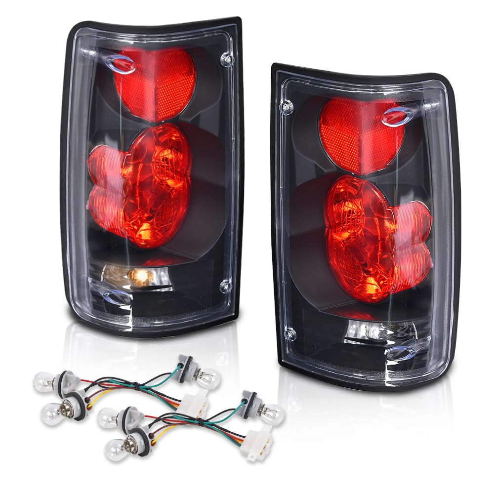 LQI Tail Lights Assembly w/Bulbs Compatible with Toyota Hilux Pickup Truck 1989-1995 Left & Right Rear Brake Lamps Assembly Luce