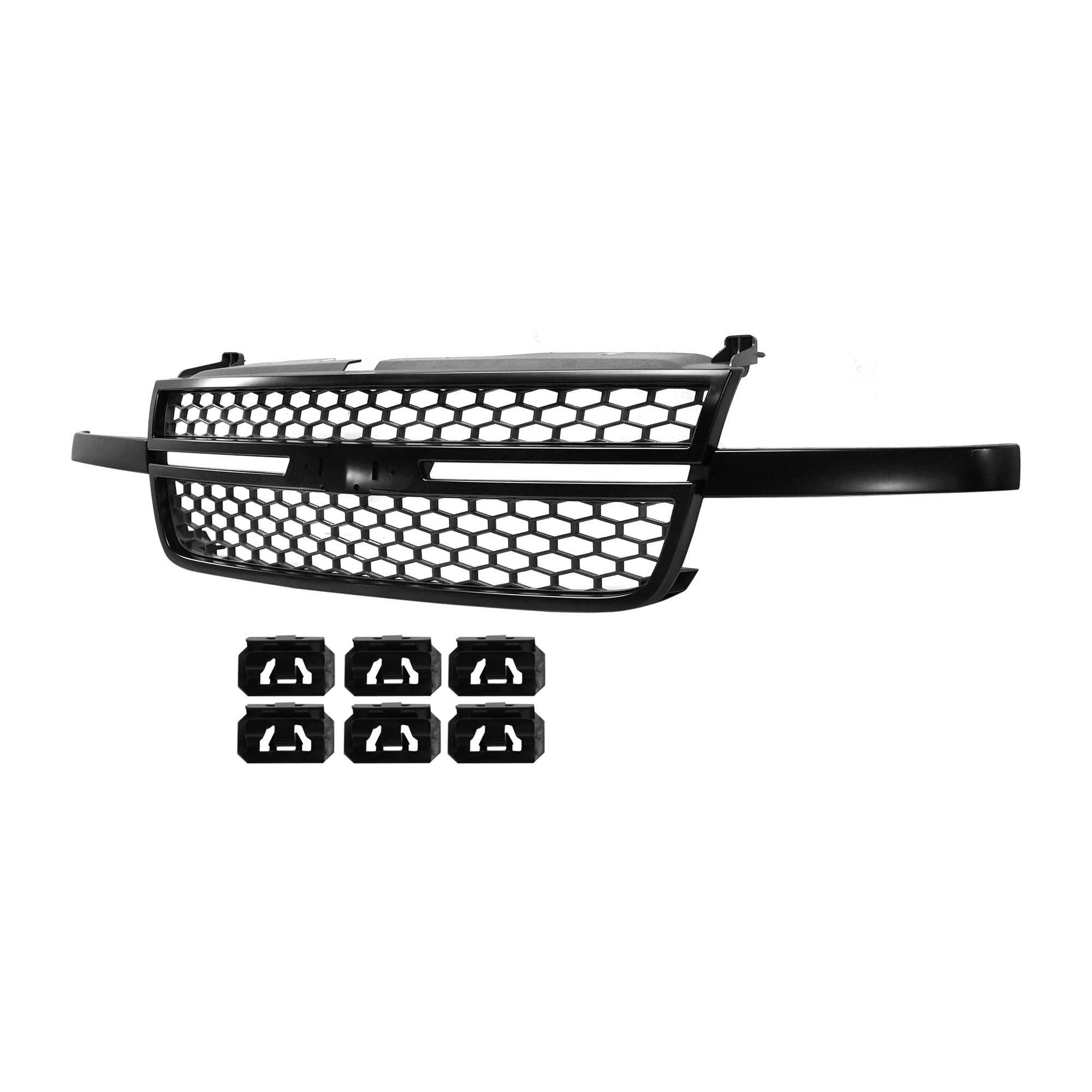Garage-Pro Grille Assembly Compatible with Chevrolet Silverado 1500 2003-2006, Chevrolet Silverado 1500 Classic 2007 Textured Bl