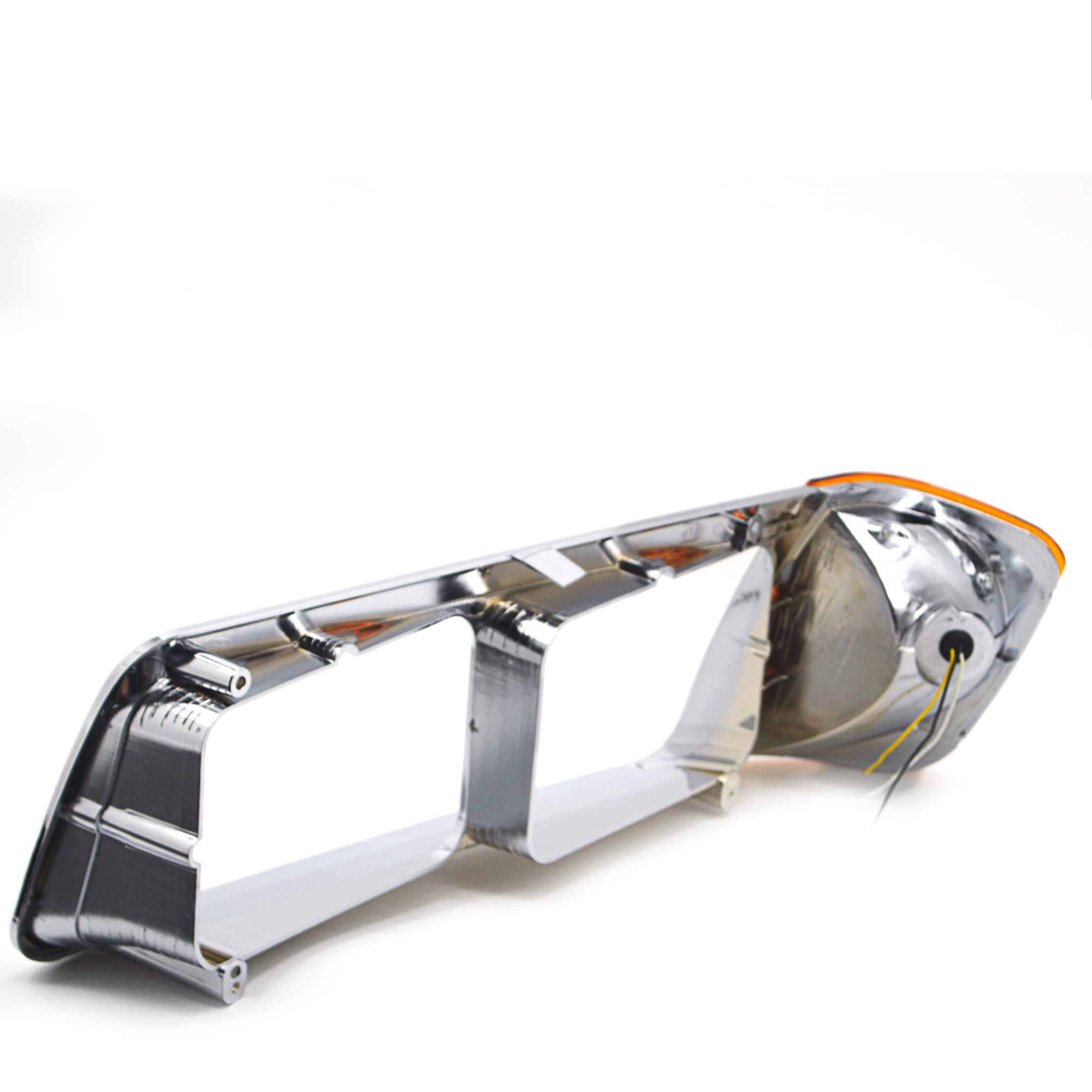 Torque Headlight Bezel Passenger Right Side Replacement For 1989-2002 Freightliner Fld Semi Trucks With Amber Led Turn Signal Li
