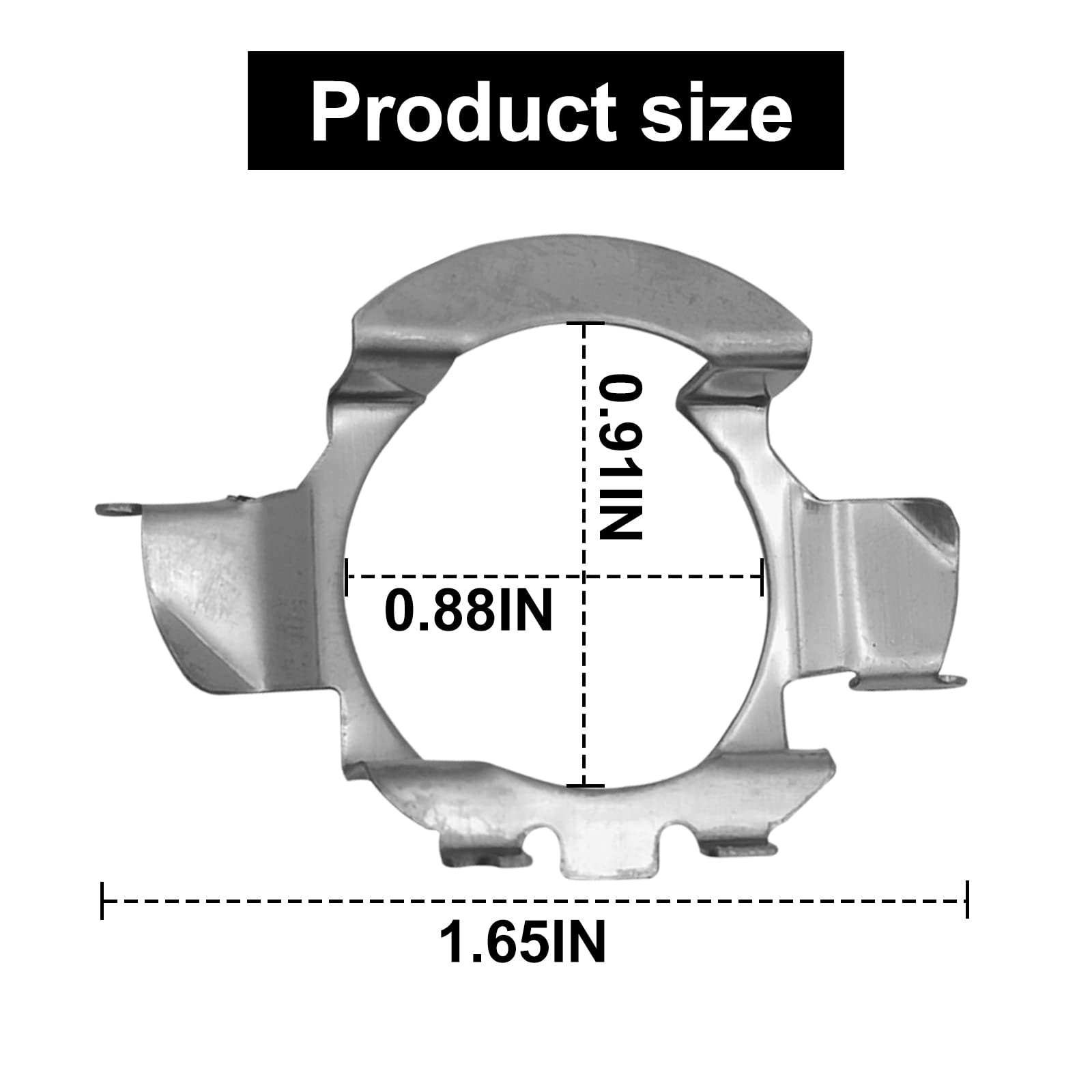2Pair H7 Led Adapter Led Headlamp Retainer, H7 Led Headlamp Adapter Bulb Base Holder Socket Retainer Compatible With Vw/Mercedes