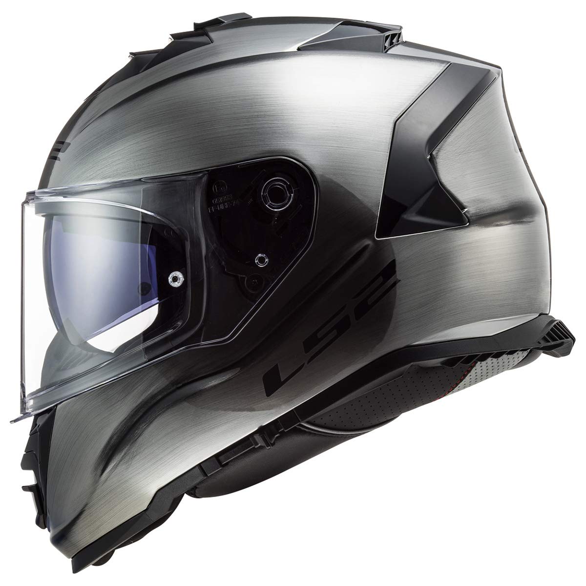 Ls2 Helmets Assault Full Face Motorcycle Helmet W/Sunshield (Brushed Alloy - 2X-Large)