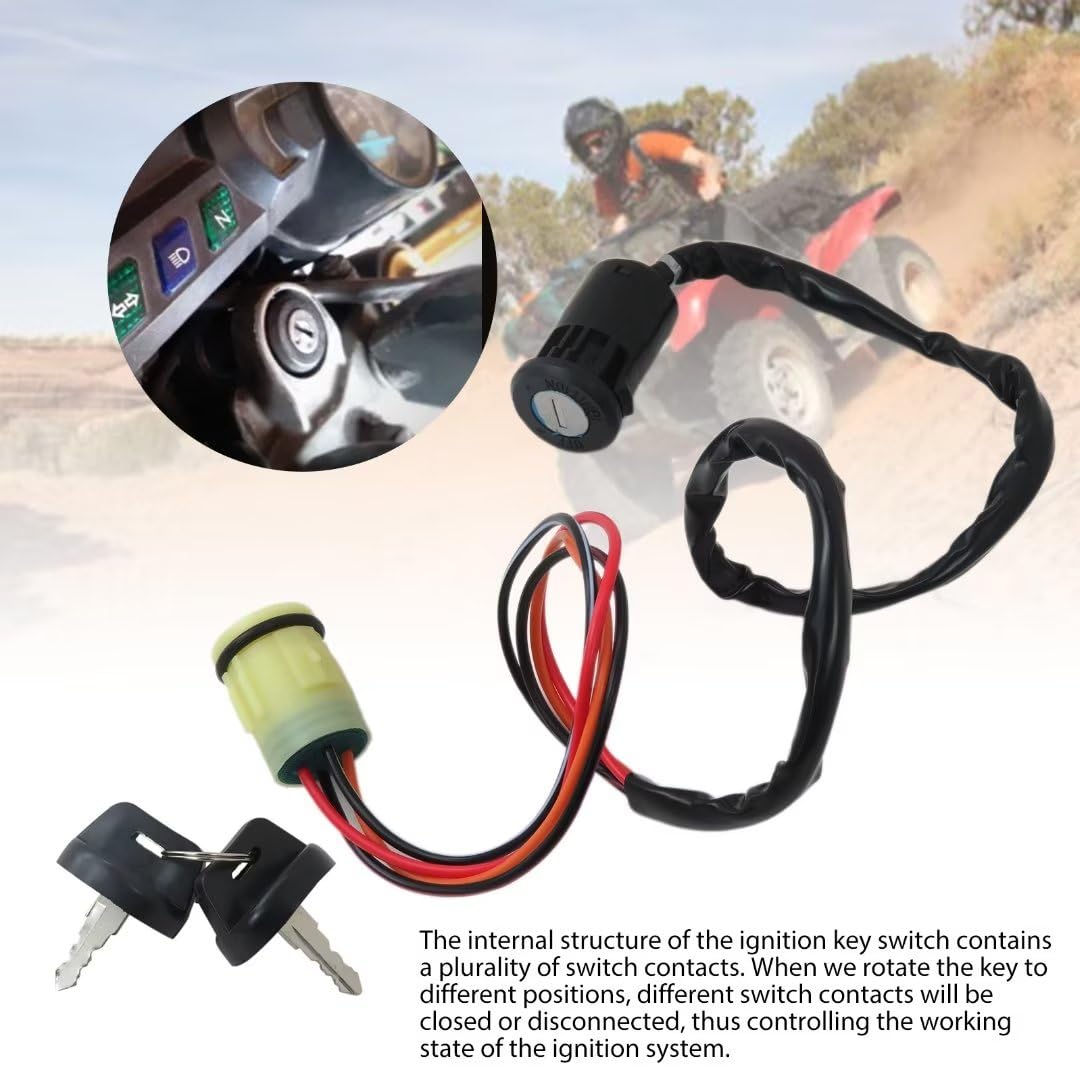 Ignition Key Switch For Honda 450 Trx450Es Trx450S Foreman 4X4 1998-2001