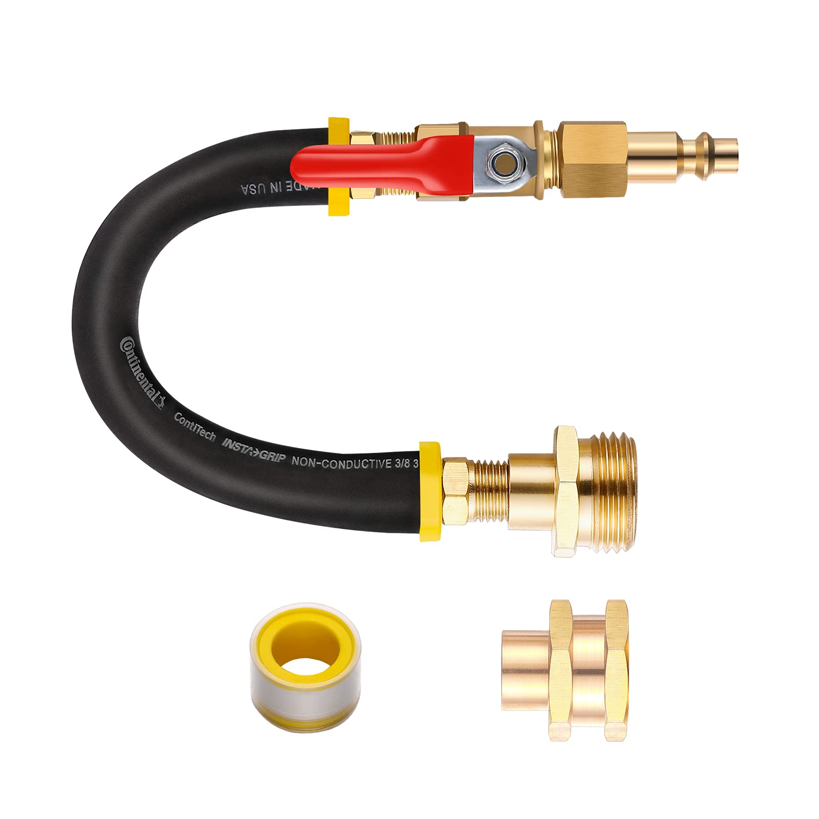 Rv Winterizing Kit With Sprinkler Blowout Adapter, Shut Off Valve - For Winterizing Rv, Camper, Boat, Motorhome Systems