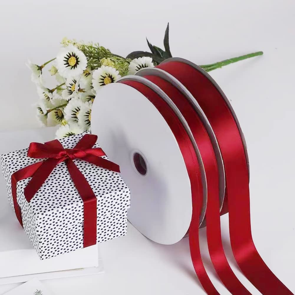 Ihkfilan Double Face Satin Ribbon (Wine)