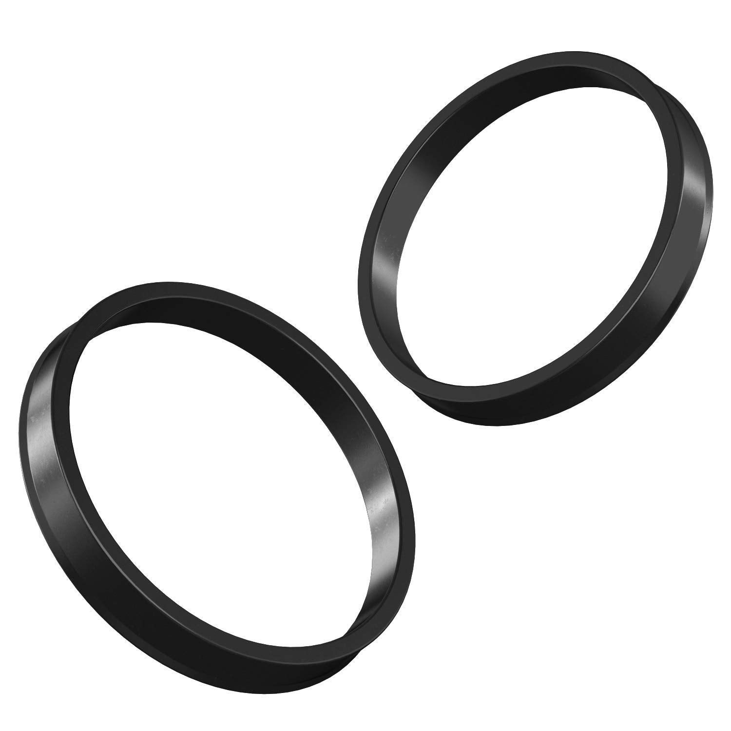 Stancemagic Hubcentric Rings (Pk Of 4)-57.1Mm Id To 72.6Mm Od-Black Poly Carbon Plastic Hubrings-Compatible With Audi Volkswagen