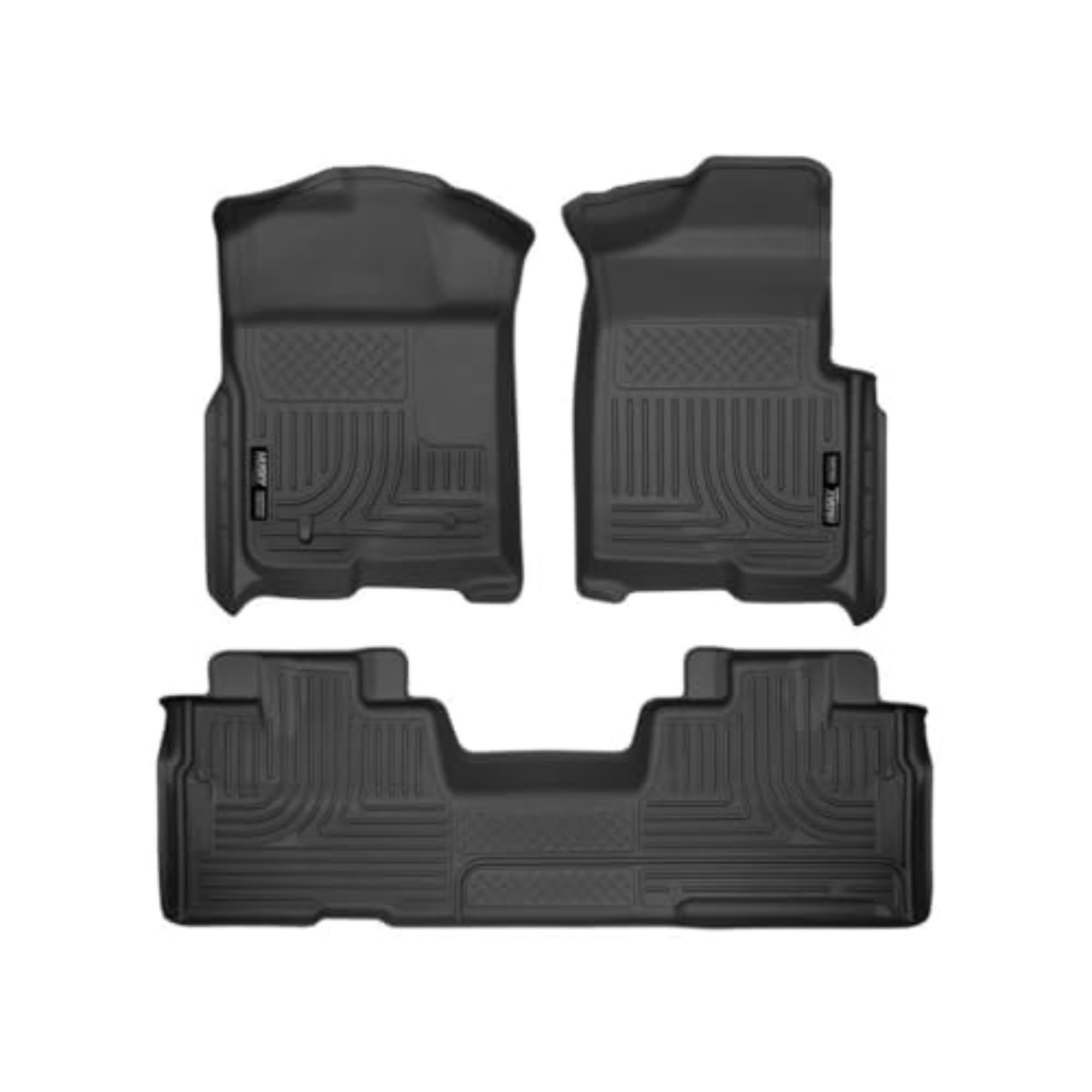 Husky Liners Weatherbeater Floor Mats | Fits 2009-2014 Ford F-150 Supercab W/Out Manual Shifter (Footwell Coverage) | Front & 2N