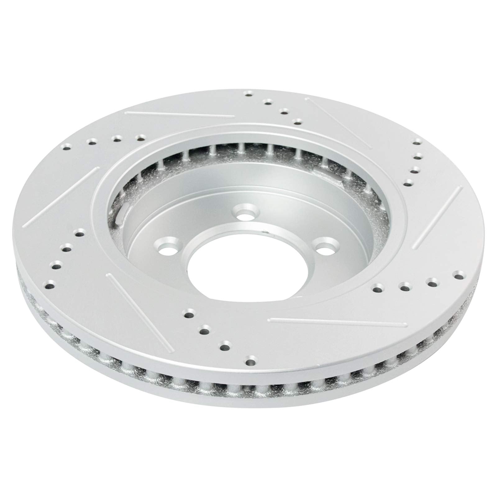 Trq Front Performance Brake Rotors Set Premium G-Coated Cross Drilled & Slotted Compatible With 2006-2010 Ford Explorer 2007-201
