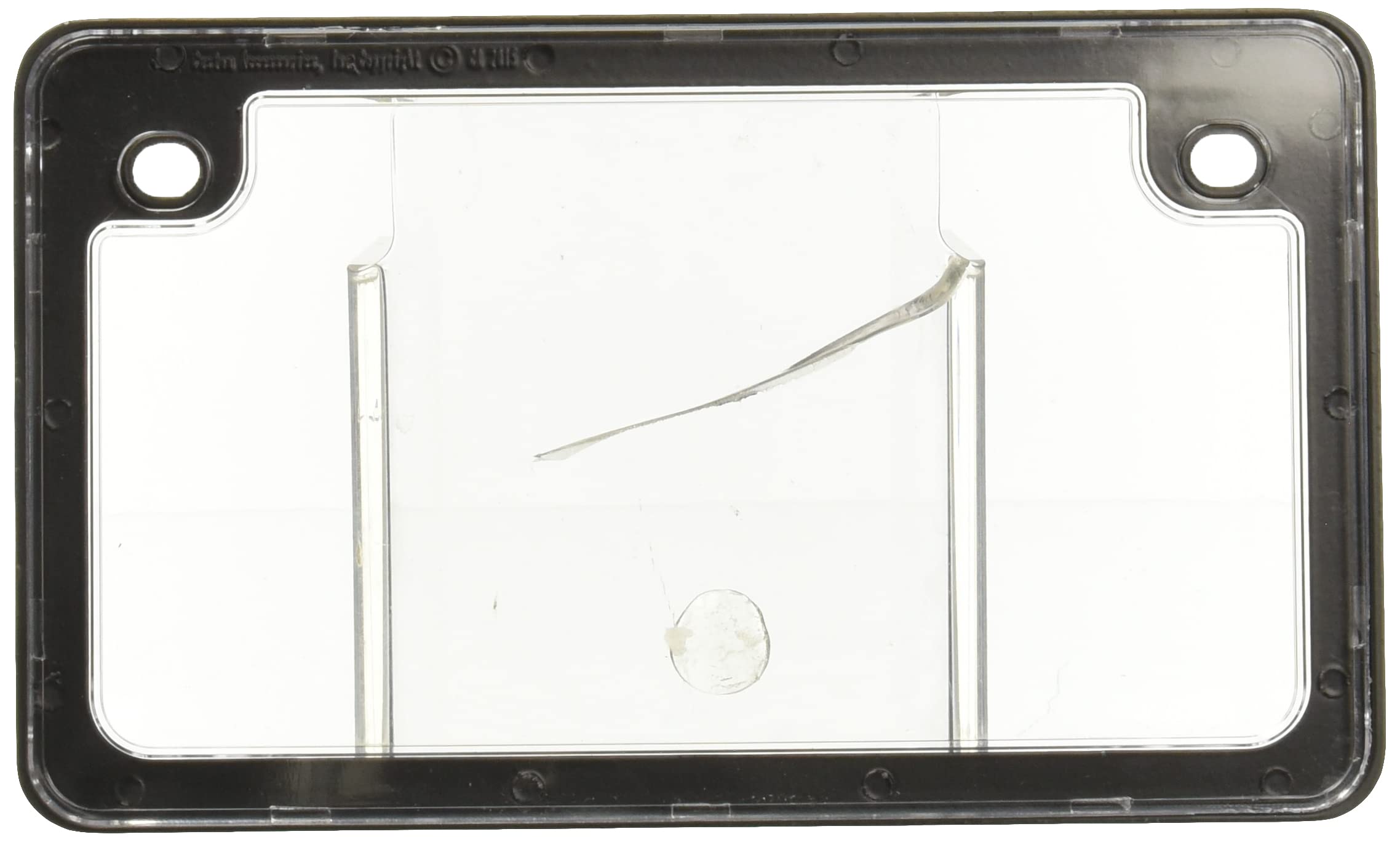 Custom Accessories Combos 92776 Clear Unbreakable Motorcycle License Plate Shield And Frame Combo With Black Frame