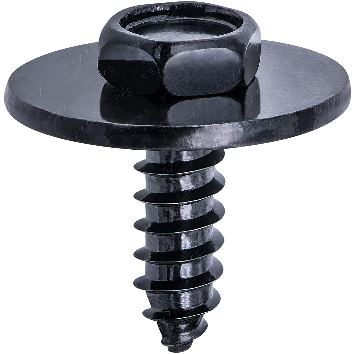 Rexka 50 pcs M4.8-1.61 x 16mm Hex Head Sems Screws for BMW Wheel Arch Trim Underfloor Coating Rear Trim Cover Underhood Shield 0