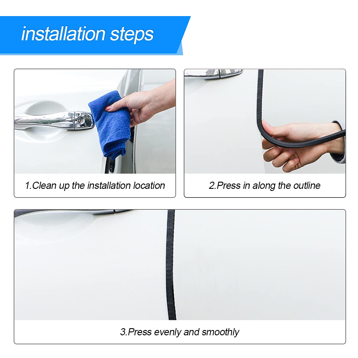 Car Door Edge Guards, 32Ft Universal Rubber Seal Protector U Shape Edge Trim Car Door Edge Protection For Most Car, Aluminum Boat Edge Guards (White/32Ft)