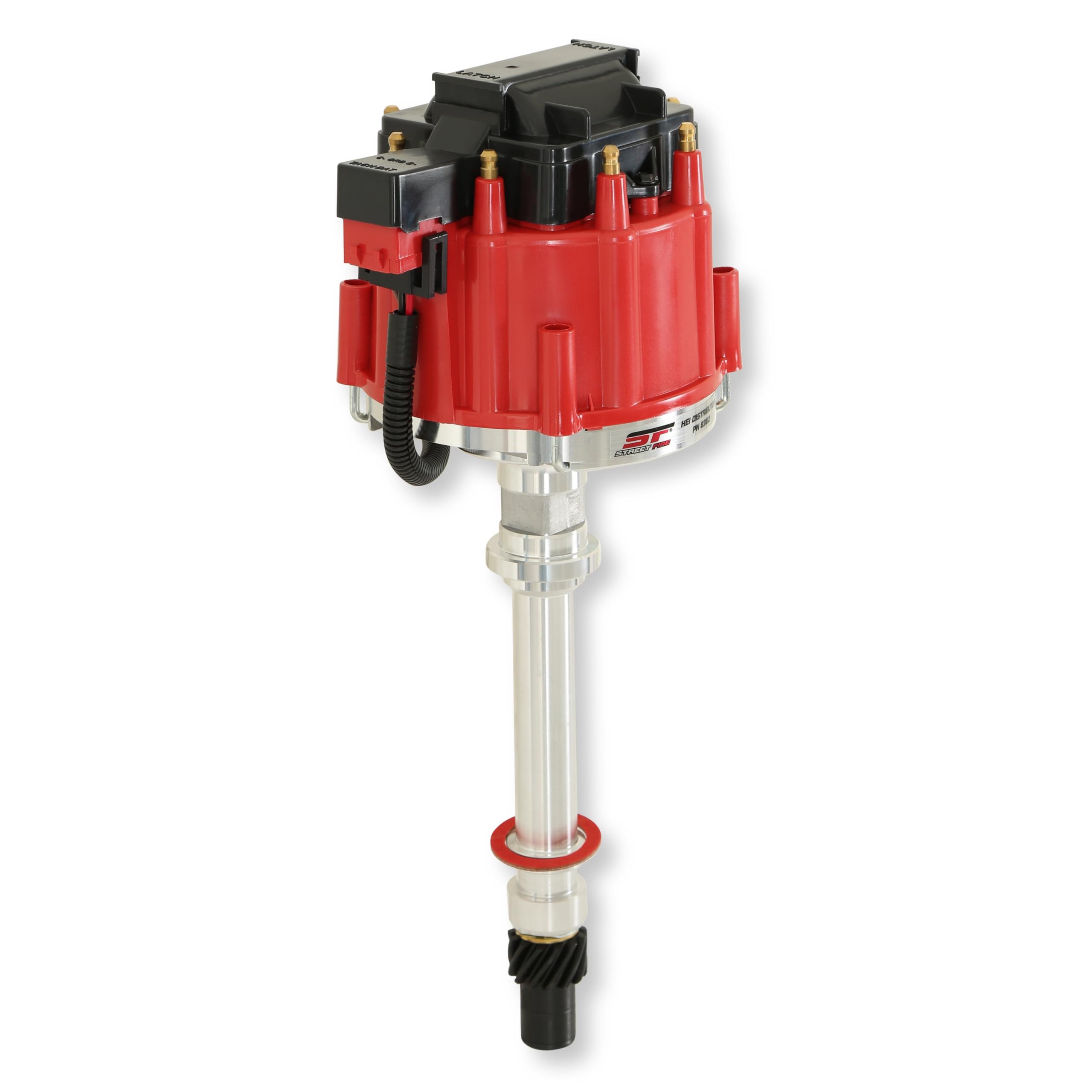 MSD Street Fire HEI Distributor 8362, Metal, Red and Black Cap
