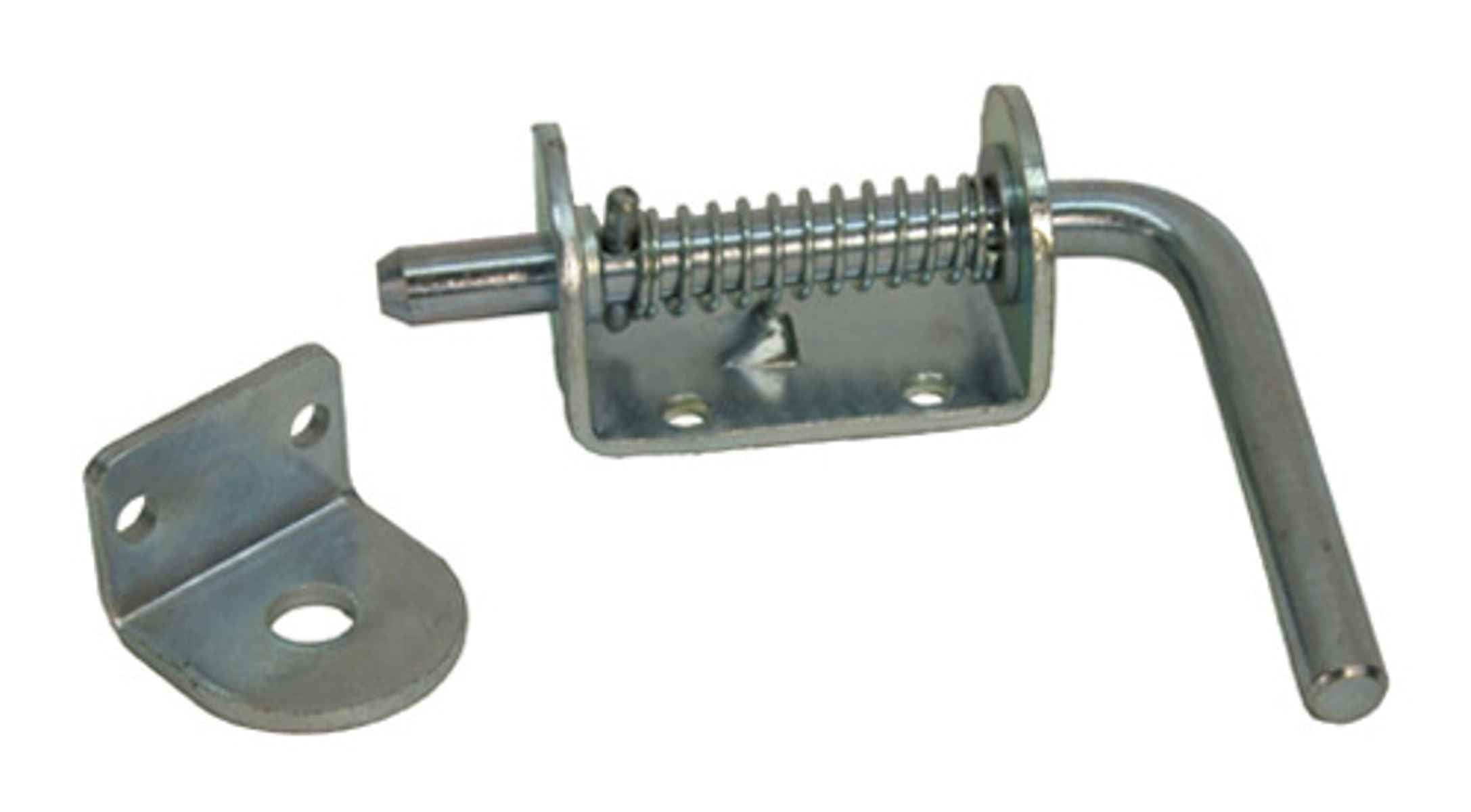 Buyers Products B2595Lkb Spring Latch Assembly With Keeper, 1/2 Spring Loaded Latch Pin, Zinc-Plated, Ideal For Gate Latch, Utility Latch, Trailer Latch, Cage Latch
