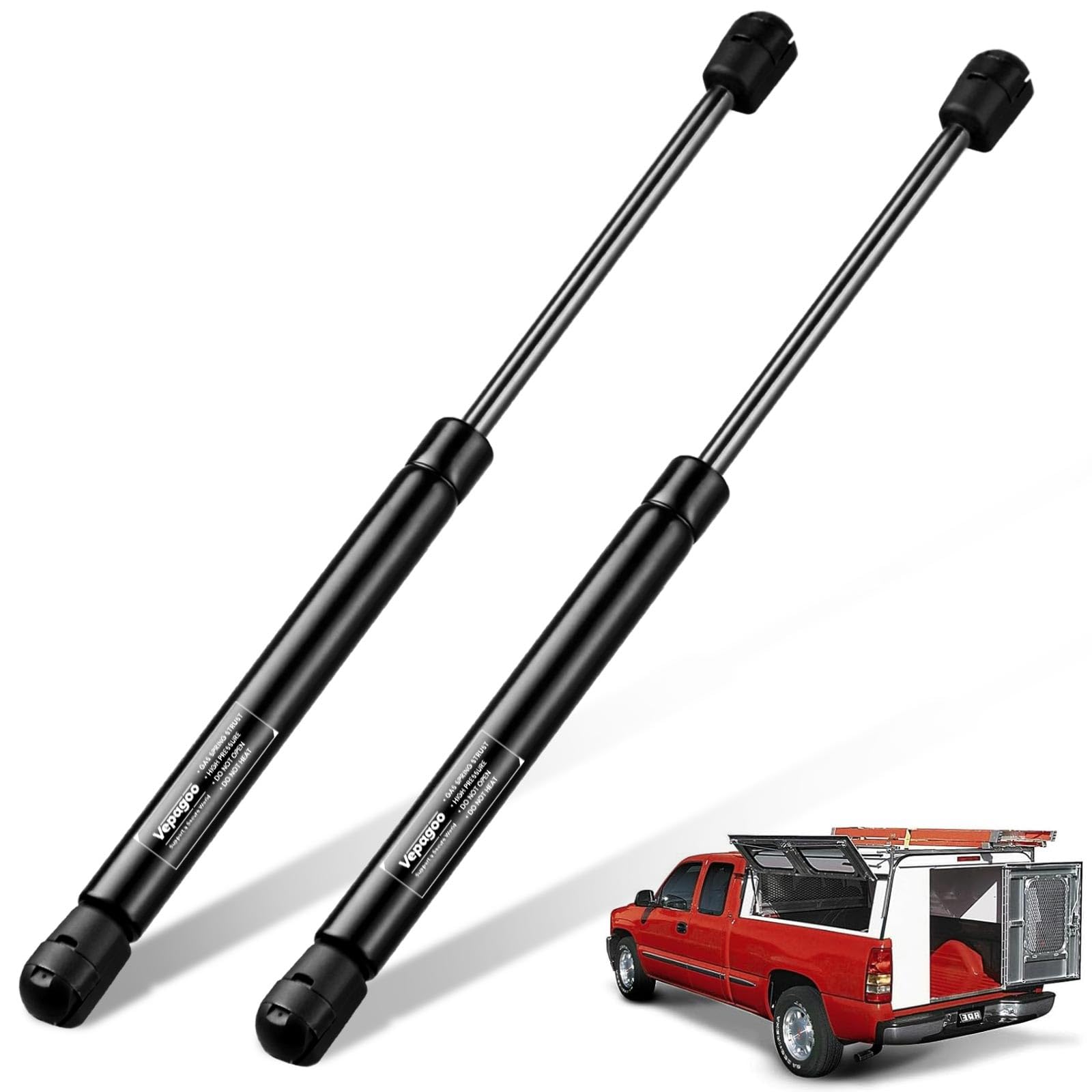 C16-17229 16 inch 10Lb/45N Gas Shocks Struts for Leer are ATC Camper Topper Rear Window Truck Cap Camper Shell Canopy, Pack of 2