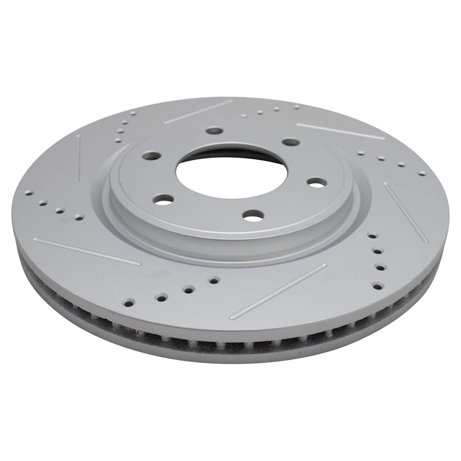 Trq Front Performance Brake Rotors Set Premium G-Coated Cross Drilled & Slotted Compatible With 2008-2013 Infiniti Qx56 2014-202
