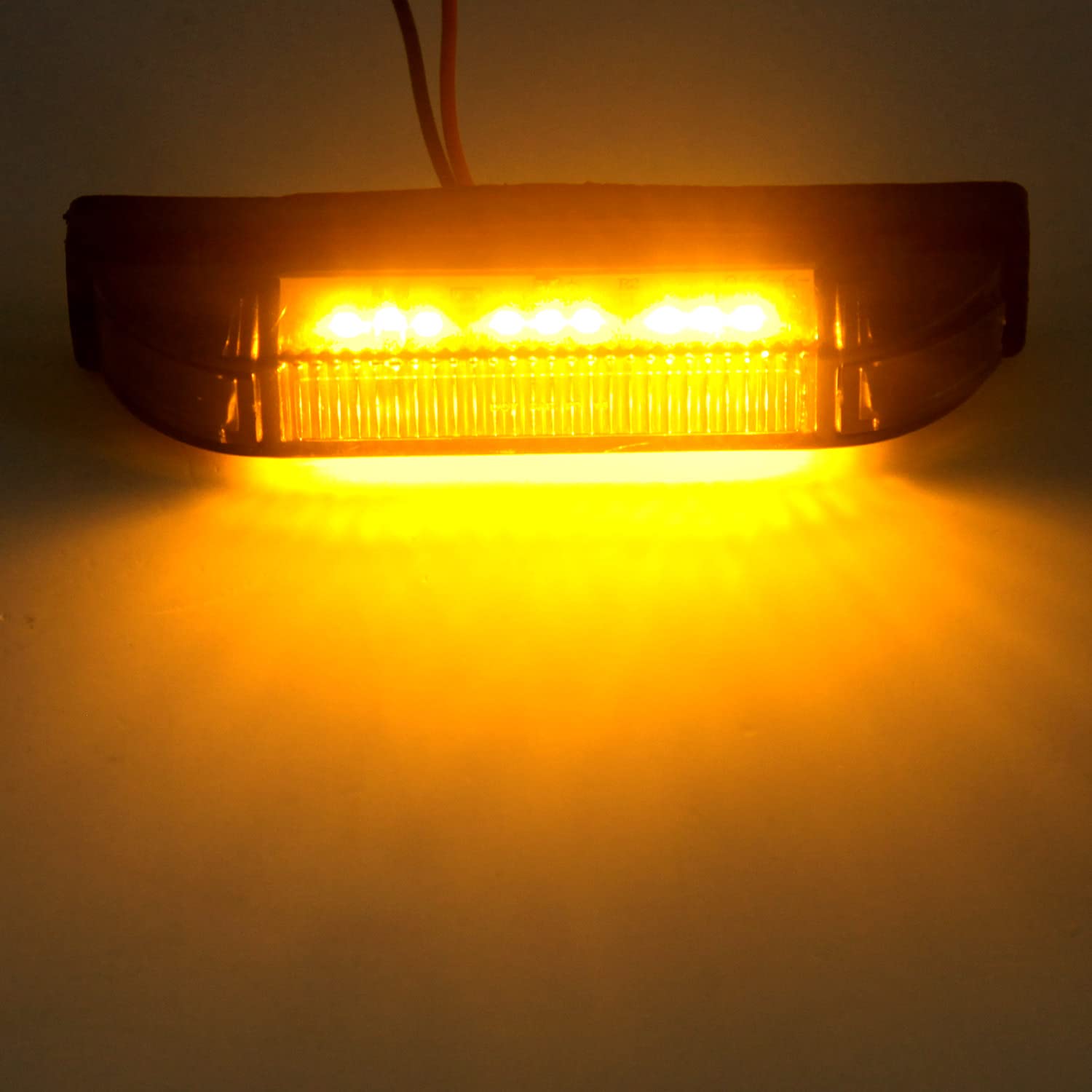Smoked Amber Full Led Center Grille Lights Kit, 4Pcs 4 Inch Running/Position Lights Compatible With Tacoma/4Runner/Tundra/Silver