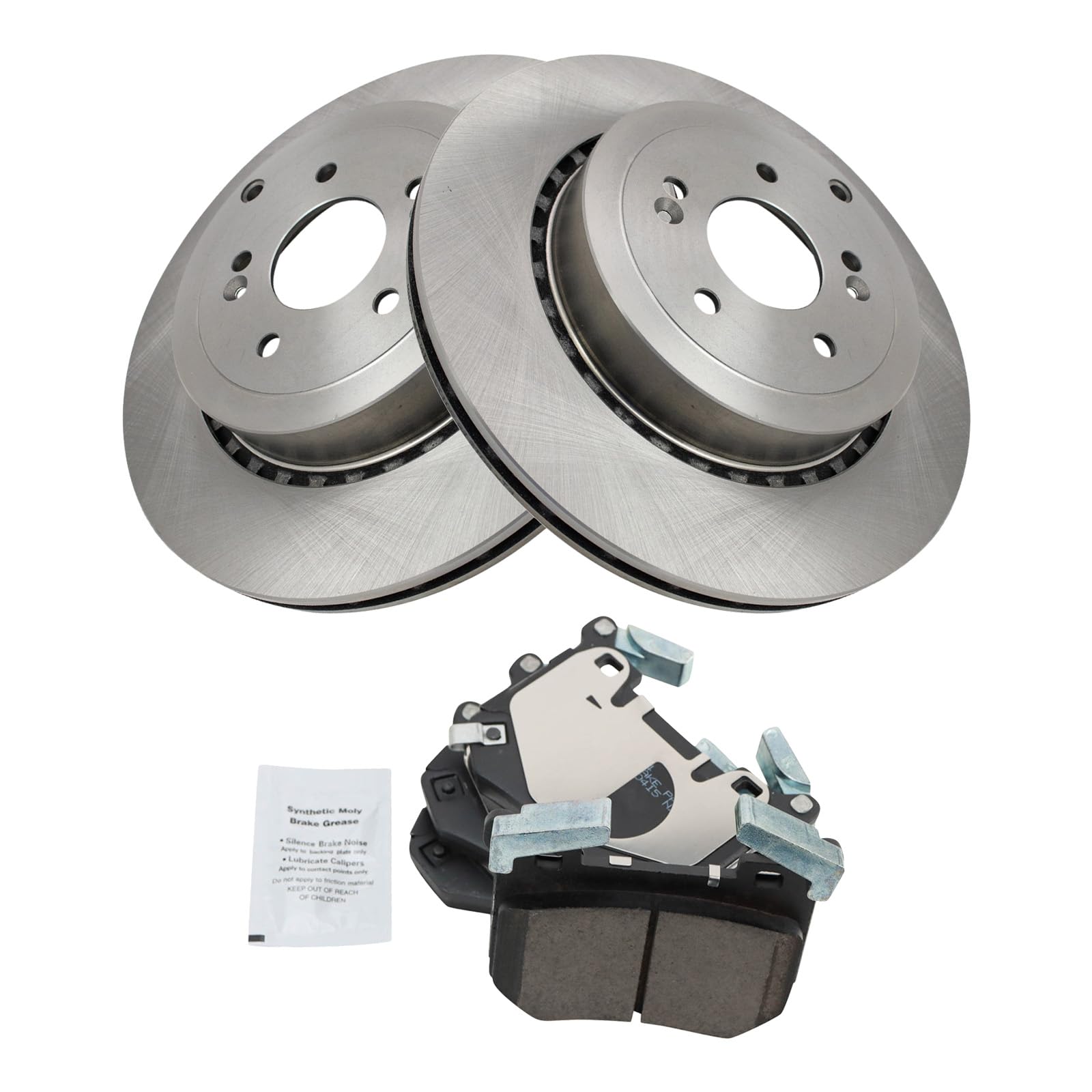 Trq Rear Brake Pad & Rotor Kit Brake Pads Brake Rotor Ceramic Compatible With 2019-2020 Genesis G70 2018 Kia Stinger