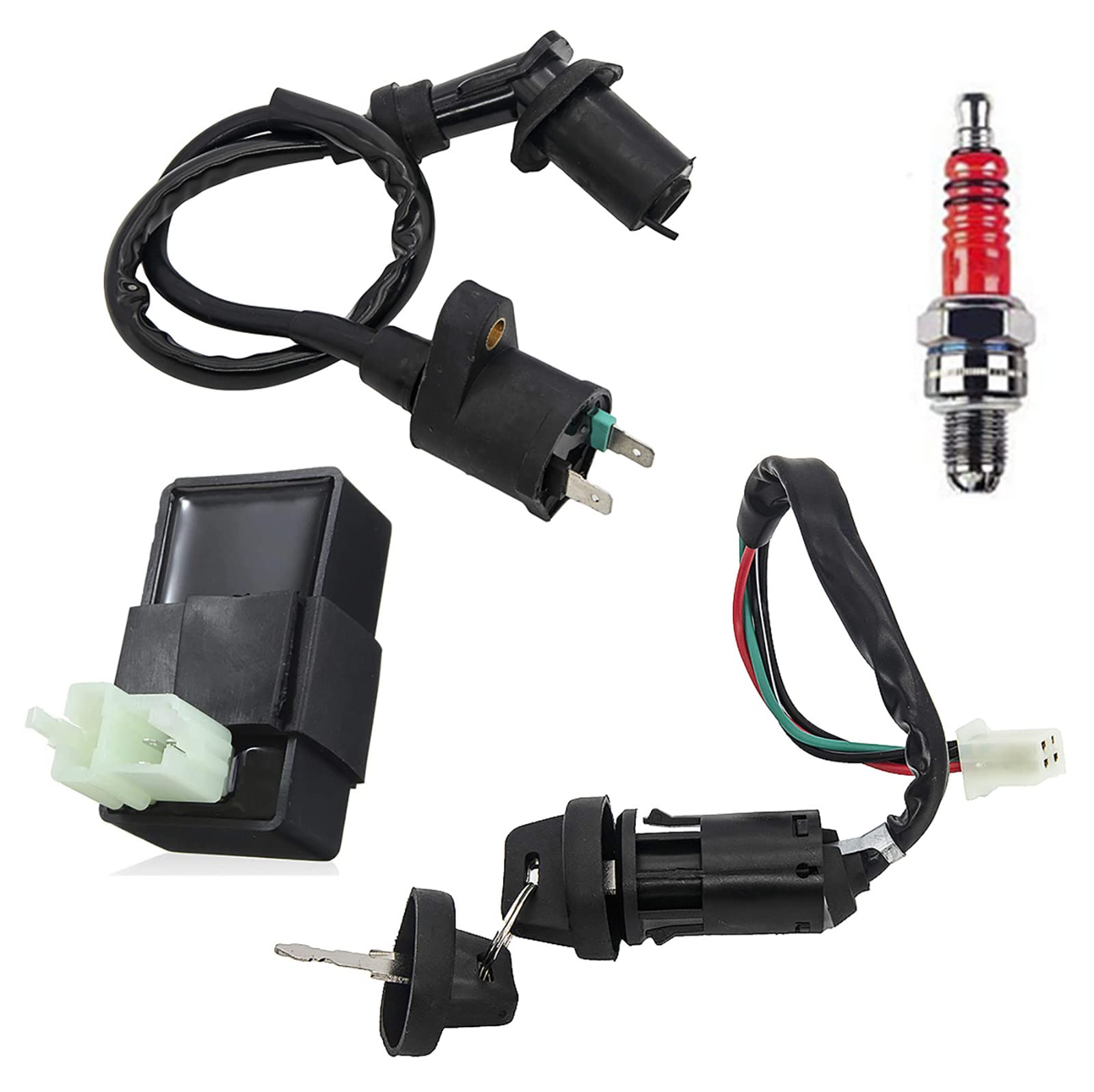 KAKO Complete Wiring Harness Kit for ATV Quad 150CC-250CC - Copper, Model 6057-GY6150CC