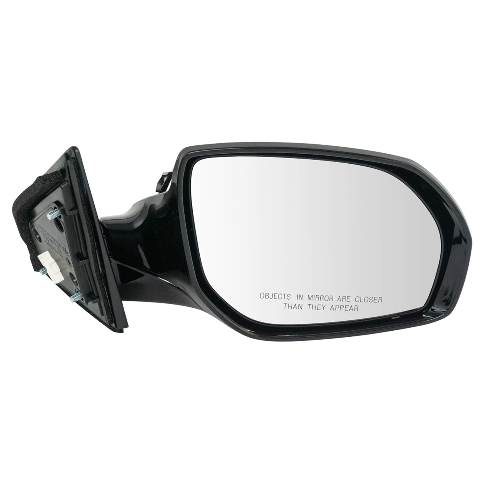 Trq Right Mirror With Heat Without Housing Turn Signal Passenger Side Compatible With 2013-2016 Hyundai Santa Fe Hy1321206