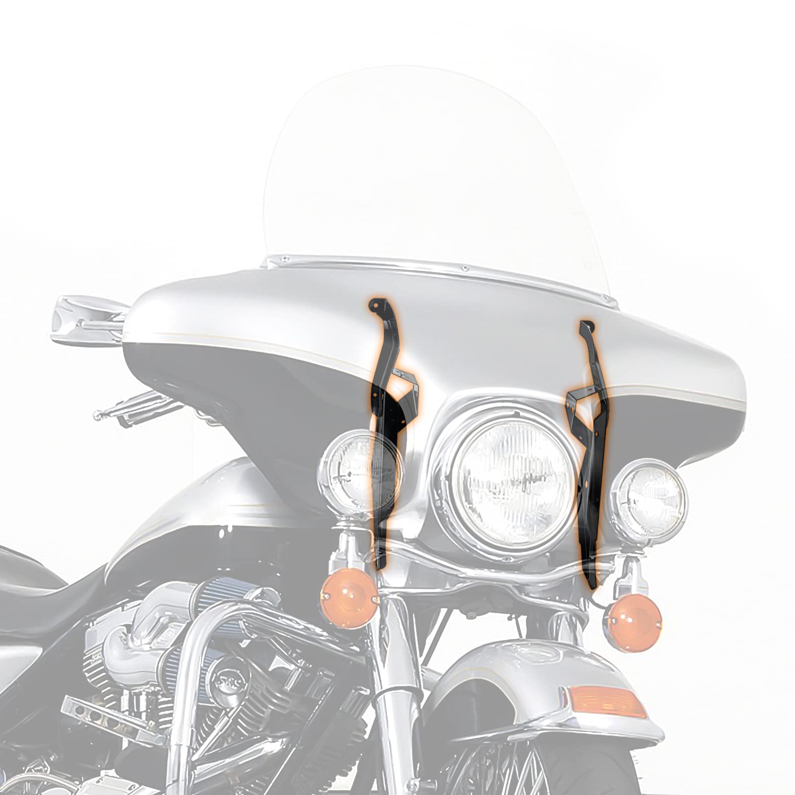 Mofun Outer Head Batwing Fairing Support Bracket Compatible With 1996-2013 Harley Electra Glide Flht & Street Glide Flhx