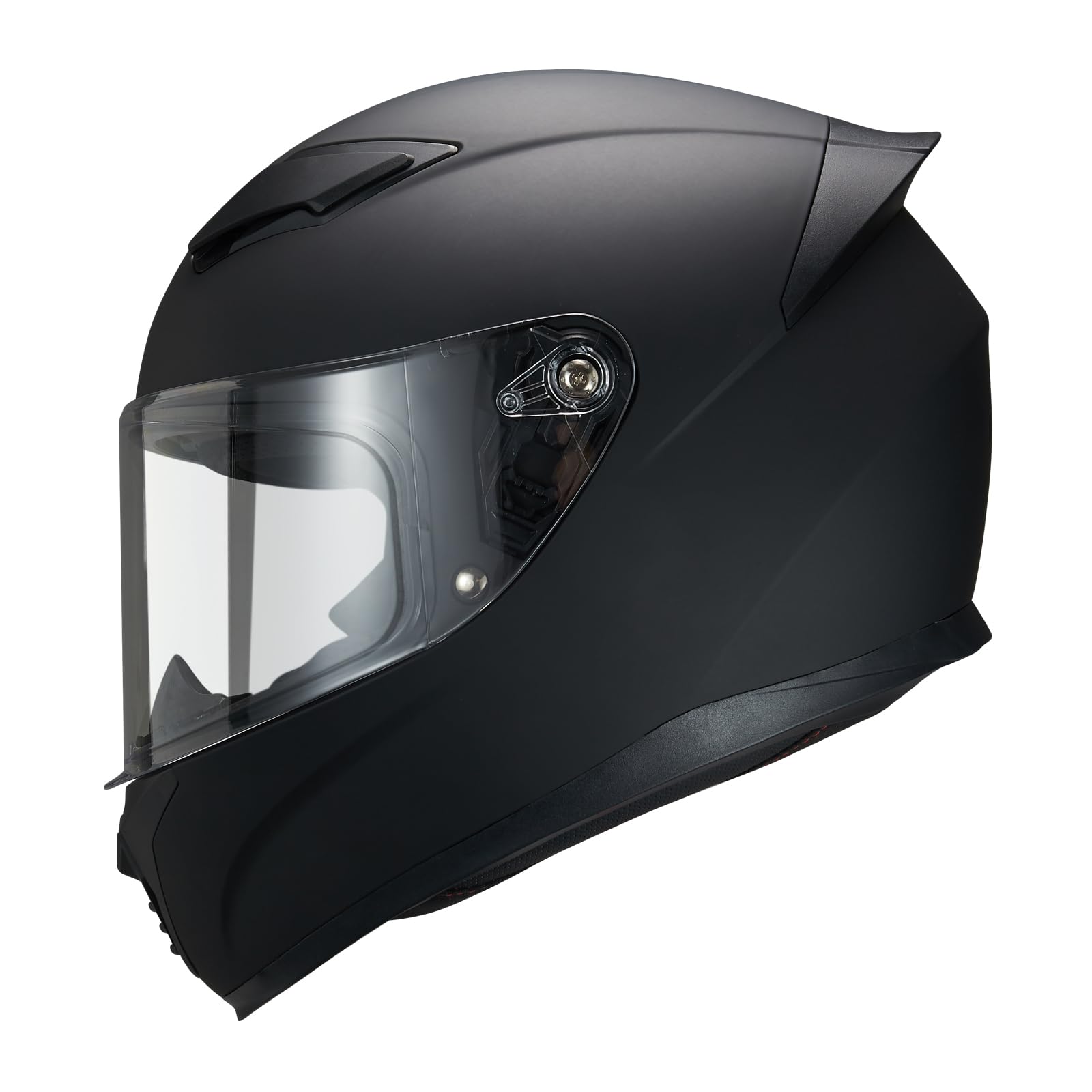 Jqf Gear Full Face Motorcycle Helmet Ws-607 Dot Approved Motorbike Racing Street Bike Helmets For Adults With Visor (Flat Black