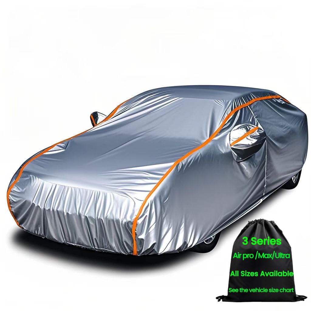 Anitant Full Exterior Covers Waterproof All Weather Car Cover Snow Protector Scratch Free Cotton Outdoor Sun Snow Car Cover Fit