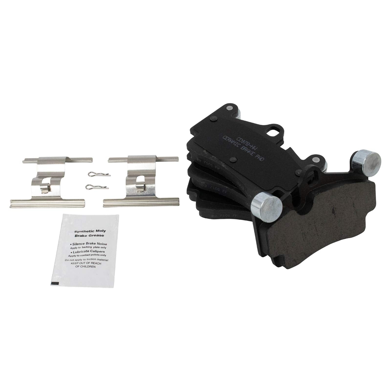 Trq Rear Brake Pad & Rotor Kit Brake Pads Brake Rotor Ceramic Compatible With 2007-2015 Audi Q7 2003-2010 Porsche Cayenne 2004-2