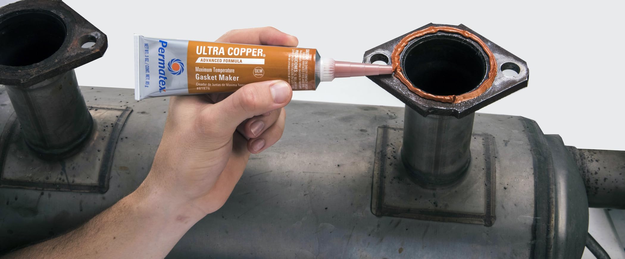 Permatex Ultra Copper RTV Silicone Gasket Maker, 3 oz. (Pack of 12), High Temp, Model 81878-12PK