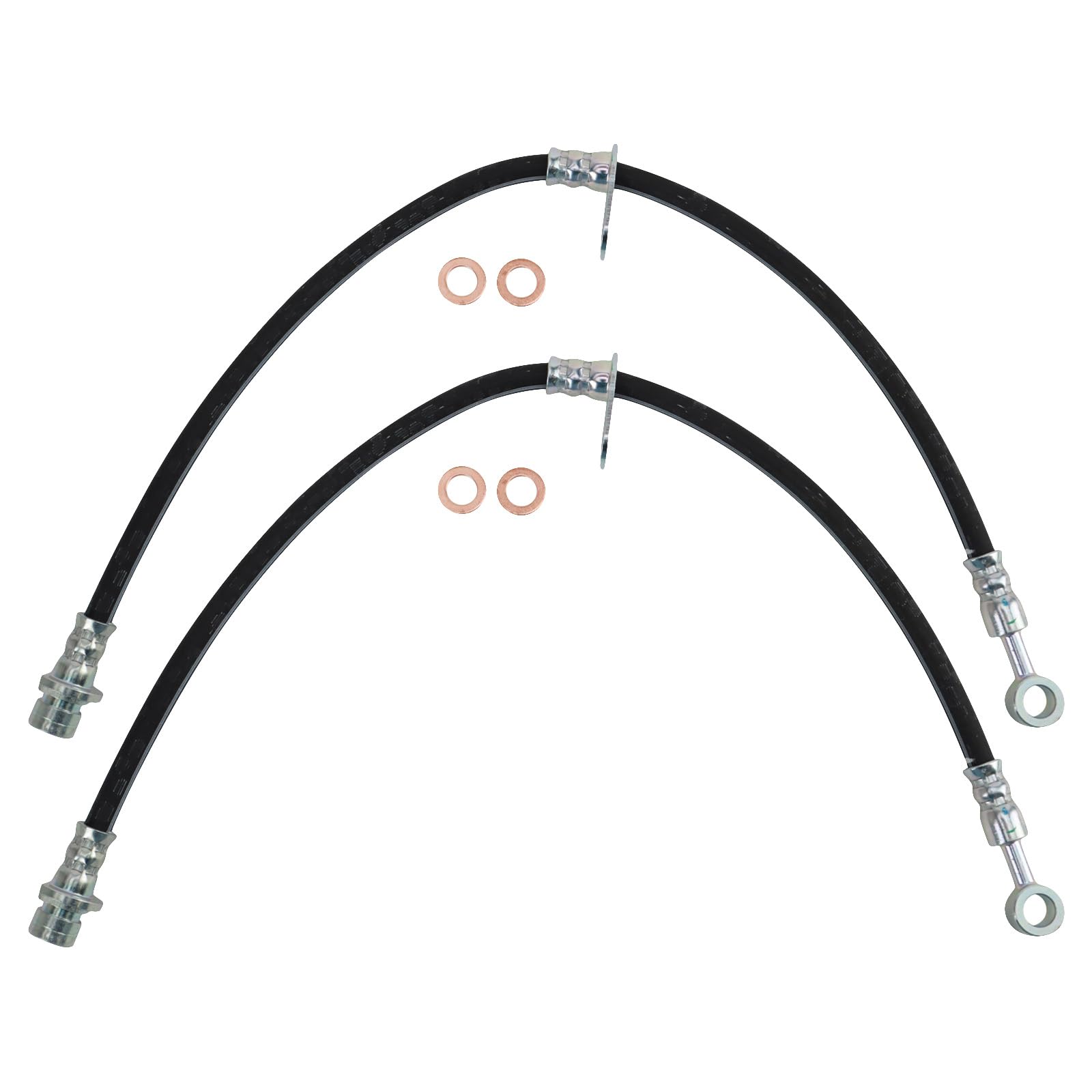Trq Front Brake Hose Set Compatible With 2007-2013 Acura Mdx 2010-2013 Zdx 2009-2015 Honda Pilot