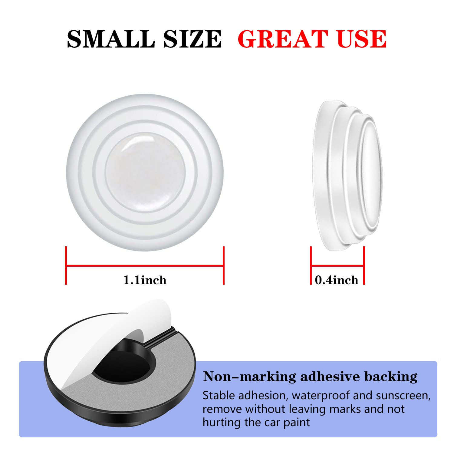 Jeseny 20 Pieces Car Door Anti-Shock Gasket, Pvc Acoustic Cushioning Muffler Mat, Door Side Anti-Collision Protection Sticker, C