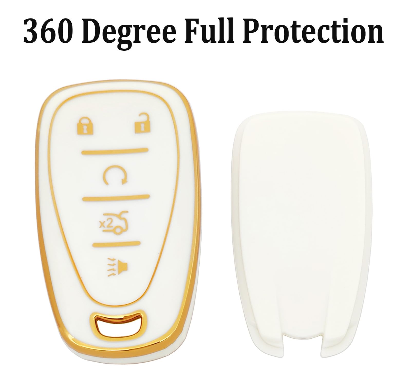 Arruweer Soft Tpu Smart Key Case Holder Protector Key Fob Cover Compatible With Chevrolet 2016-2021 Chevy Equinox Malibu Camaro