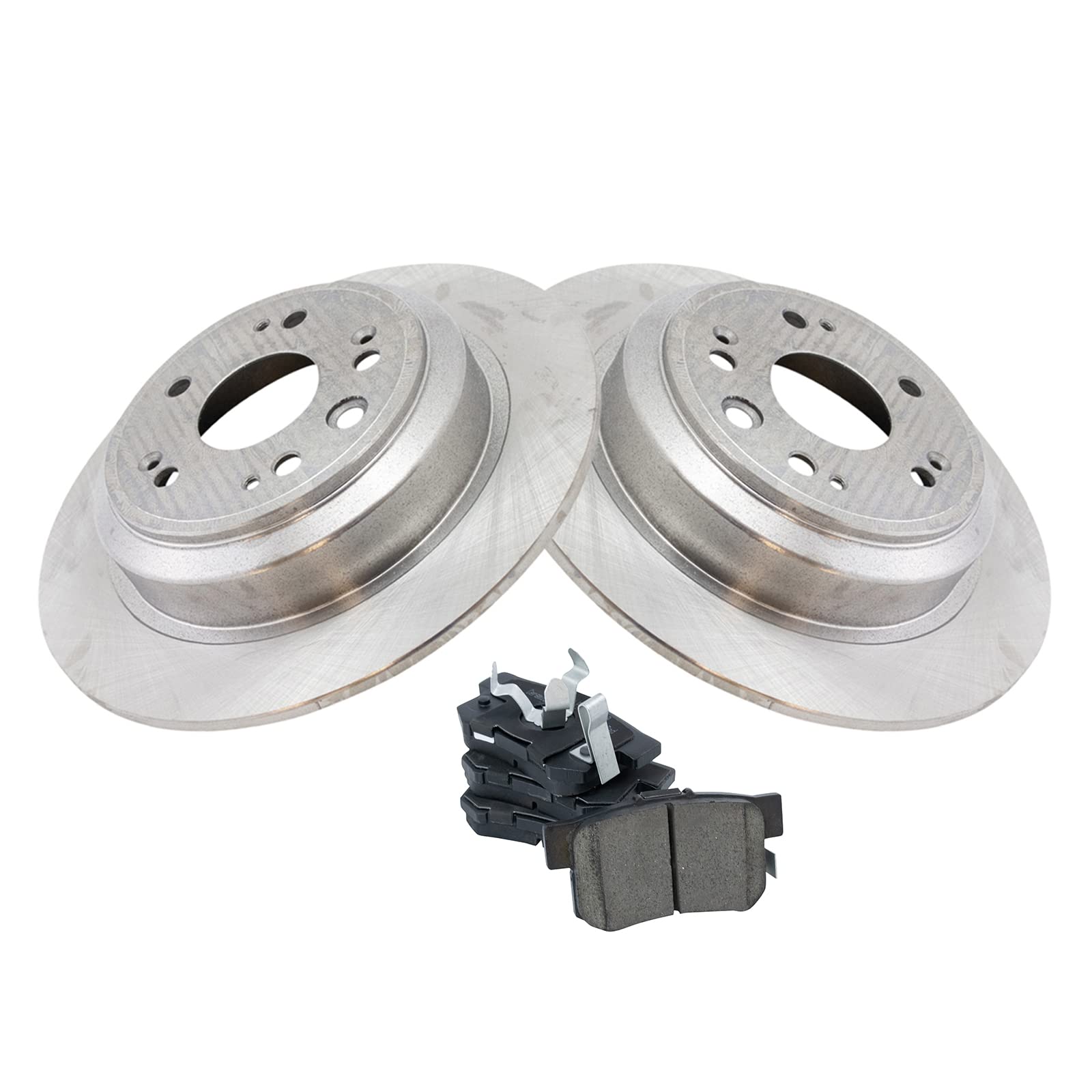 Trq Rear Brake Pad & Rotor Kit Brake Pads Brake Rotor Ceramic Compatible With 2010-2011 Honda Accord Crosstour 2012-2015 Crossto