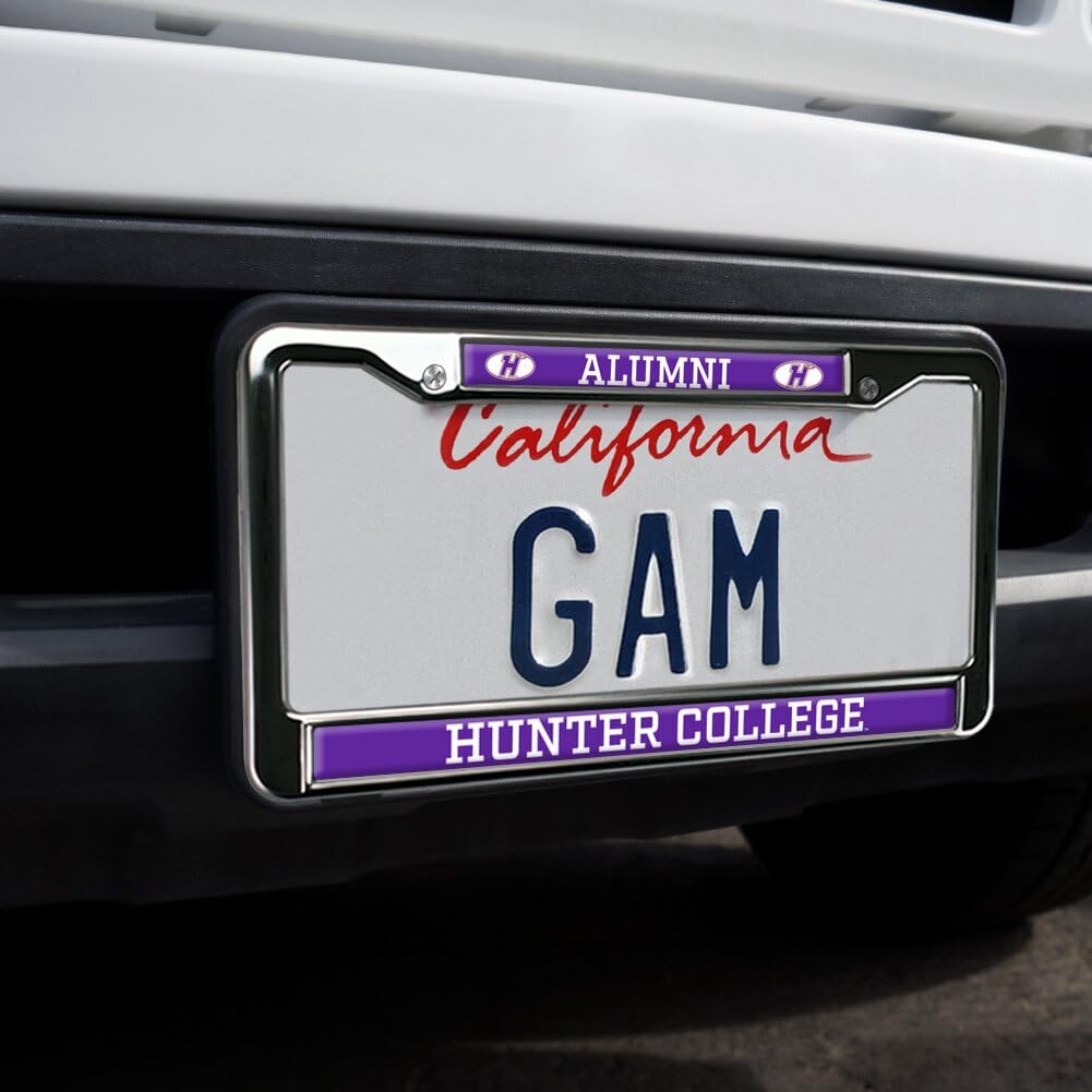 Hunter College Alumni Full Size Standard License Plate Metal Frame