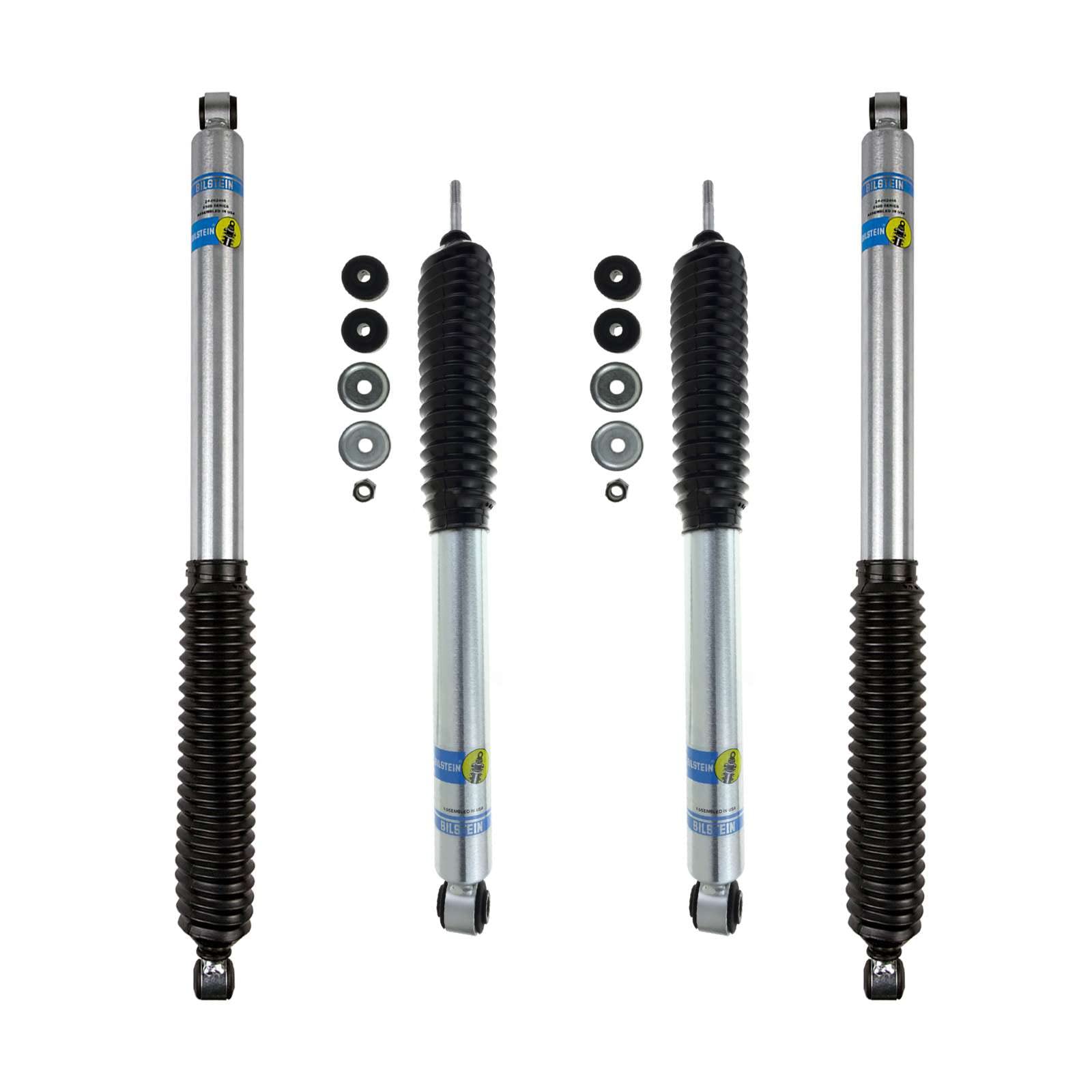 Bilstein Set of 5100 Series Front and Rear Monotube Shocks fits 2001 2003 Silverado Sierra 1500 HD 2500 3500 HD - Improves Ride 