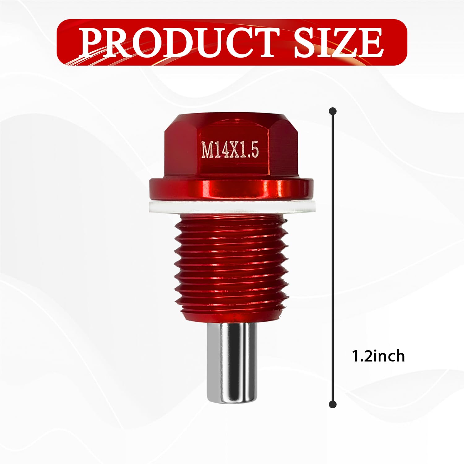 HHirificing M14  1.5 Car Magnetic Oil Drain Plug Removal Tool, Aluminum Alloy Oil Pan Sump Drain Nut Bolt Screw Repair Kit for M