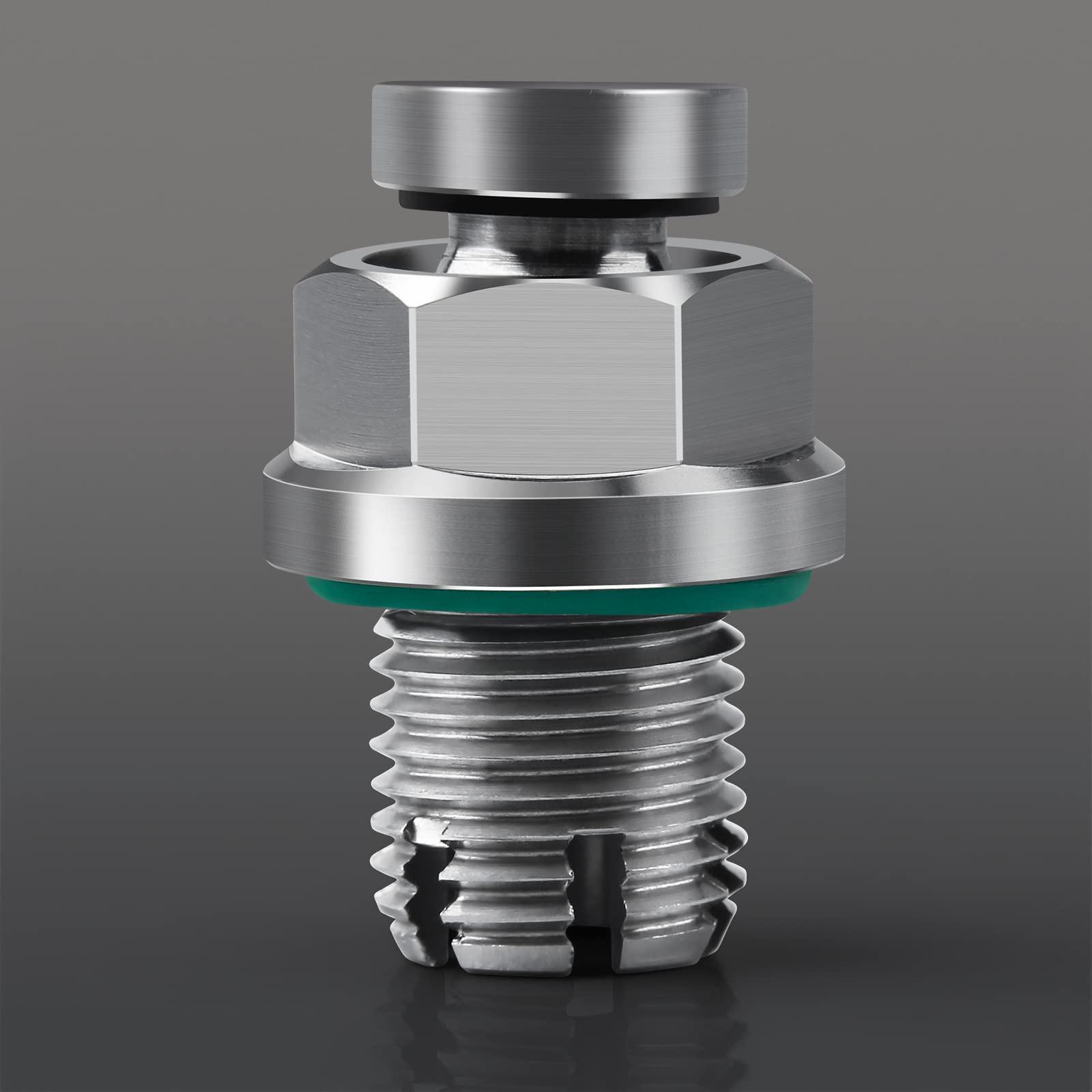 Deefill M12.1-1.25 X 15Mm Oversize Piggyback Oil Drain Plug, Stainless Steel Self Tapping Oil Pan Thread Repair Kit