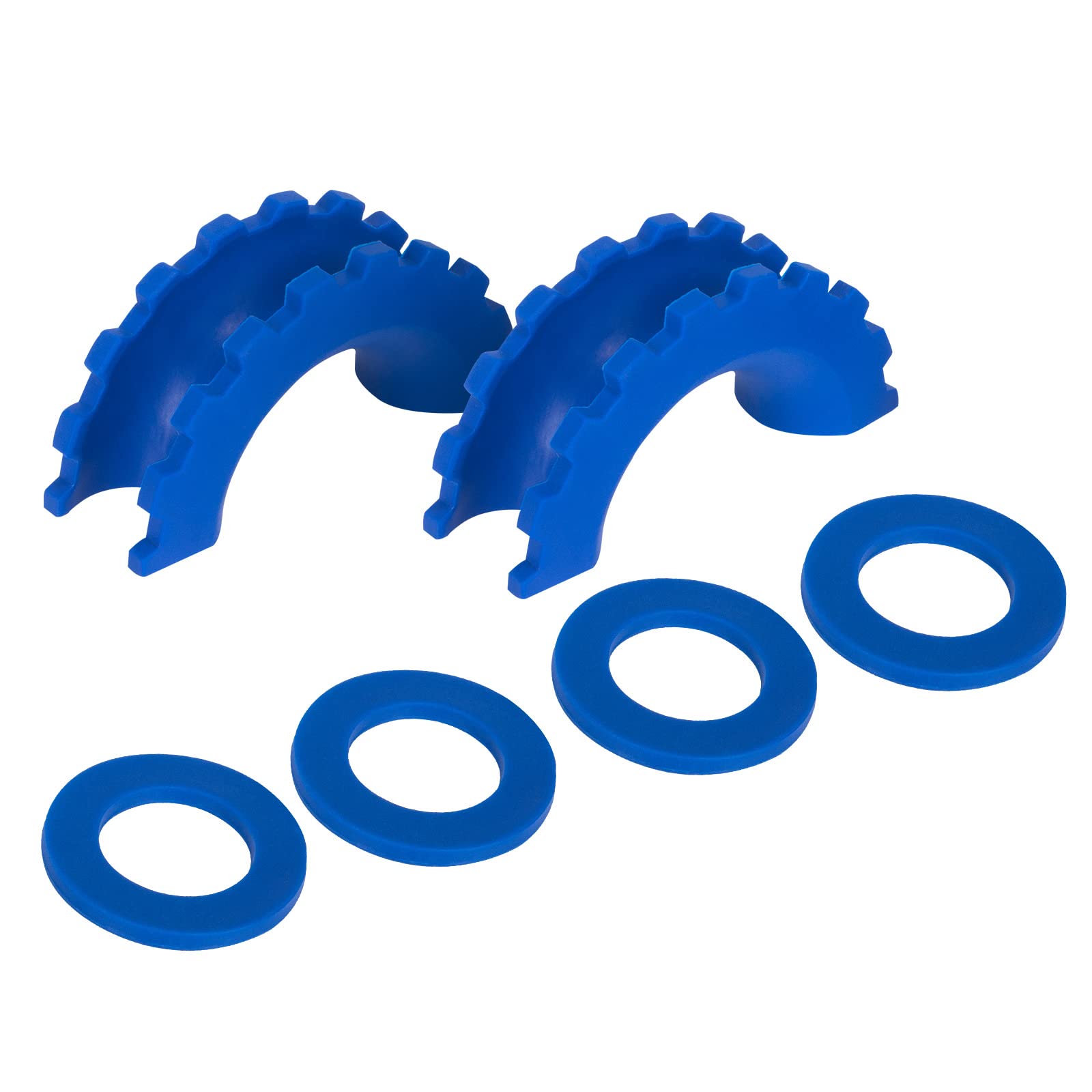 Bunker Indust D Ring/Shackle Isolator Kit,1 Pair Blue D-Ring Isolator And 4 Pcs Washers Dring Cover Fit For 3/4'' Shackle Hooks
