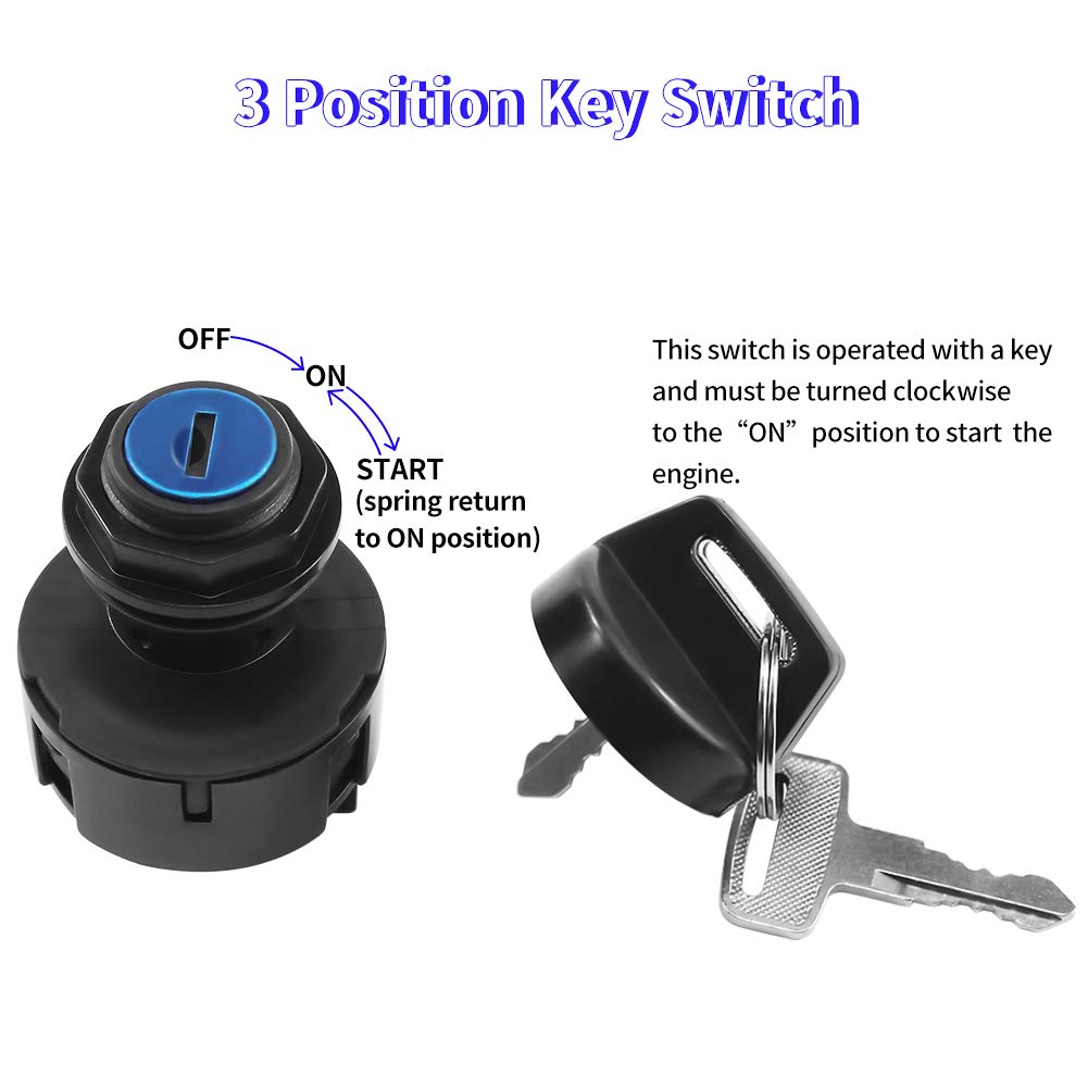 4011002 4012165 Ignition Key Switch Compatible With Polaris Ranger 700 800 900 Crew Rzr S 570 Sportsman 850 570 500 Scrambler 10