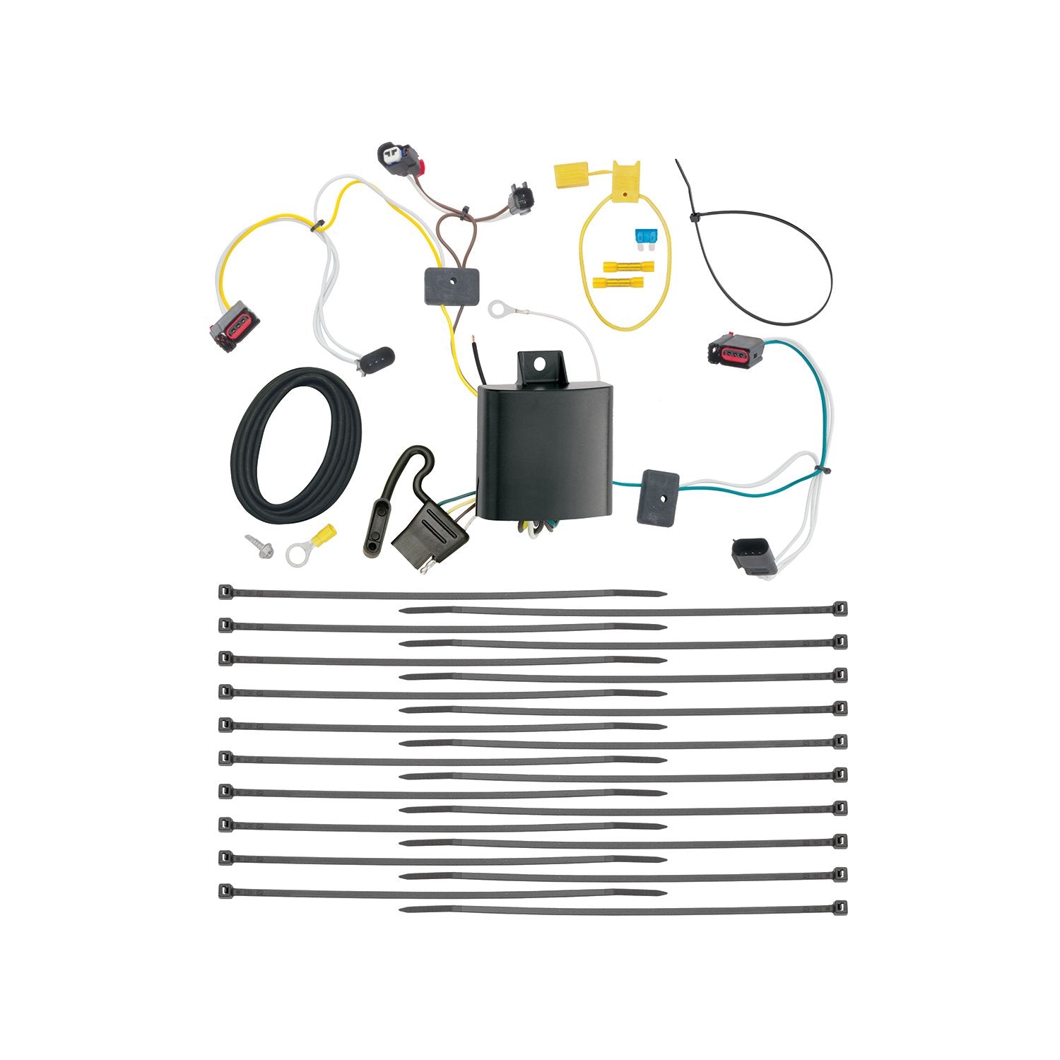 Tekonsha 118727 T-One Connector Assembly With Upgraded Circuit Protected Modulite Hd Module, 1 Pack , Black