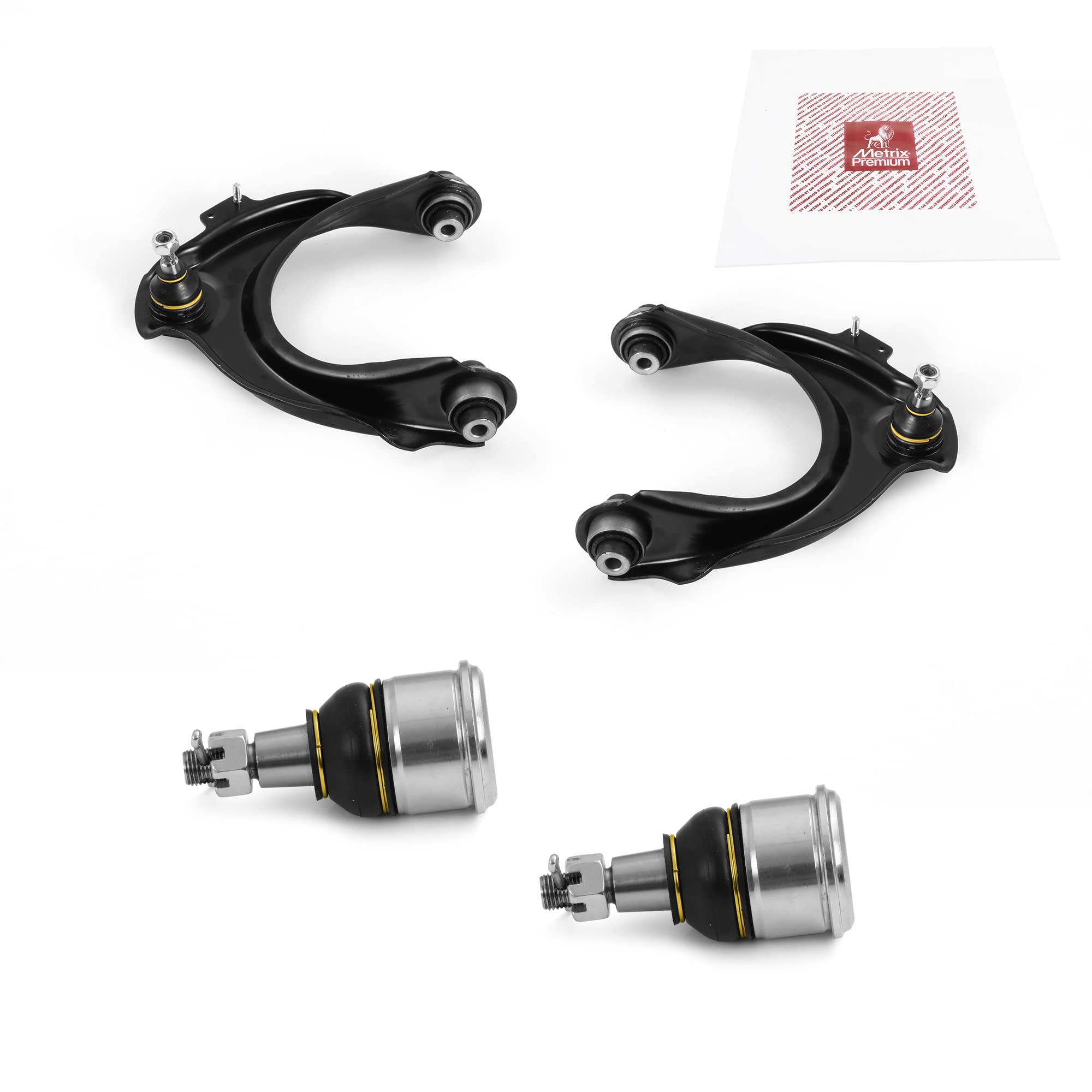 Metrix Premium Chassis Parts - 4 Pc Front L/R Upper Control Arm & Front Lower L/R Ball Joint Kit Fits 2004-2008 Acura Tsx, 03-07
