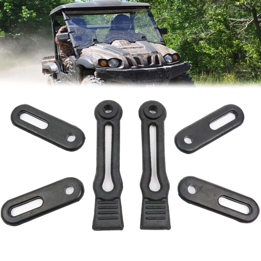 Chikia Hood Straps Door Hinge Rubber Return Latch Replacement for Yamaha Rhino Hisun UTV 500 700,Massimo 500 700,Axis 500 700,Co
