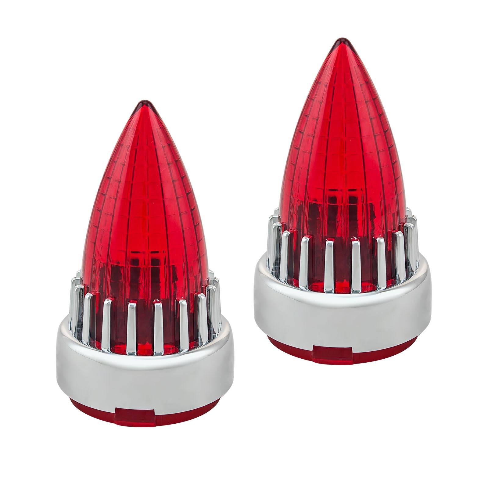 Fatecim 2X 2 Inch Bullet Turn Signal Light Supersonic Replacement Red Lens Cover For Softail Street Road Glide Fatboy Sportster 